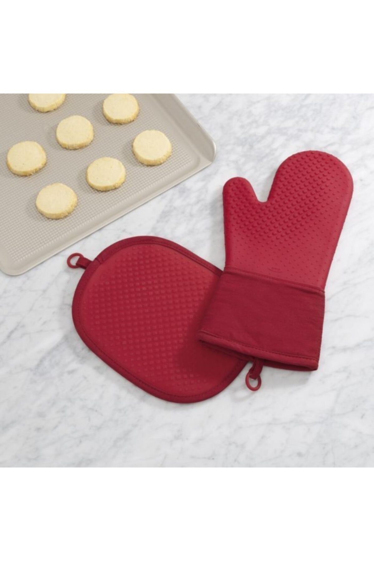 Oxo Good Grips Silikon Fırın Eldiven Ve Tutacak - Kırmızı