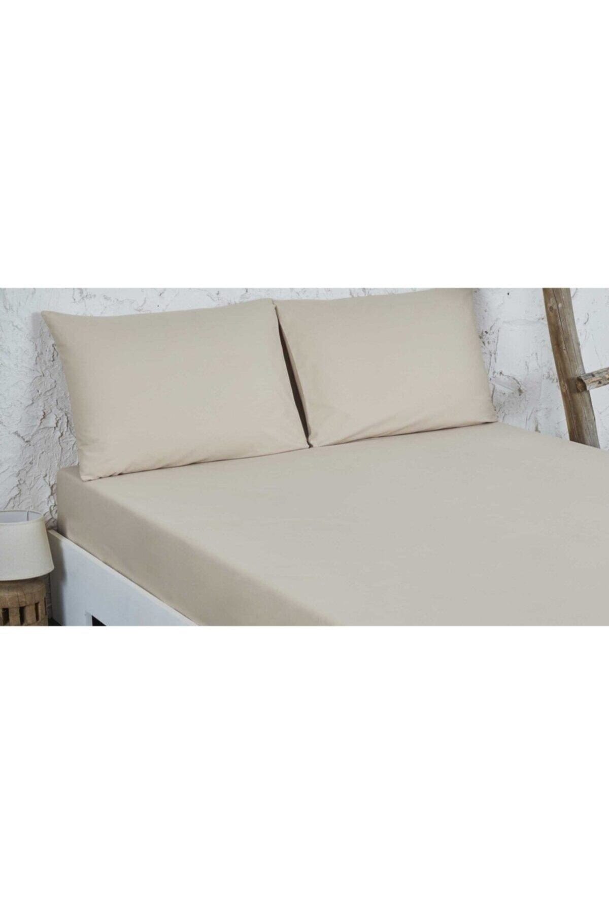 Ranforce Fitted Çarşaf Seti Bej Tek Kişilik 100*200 V52