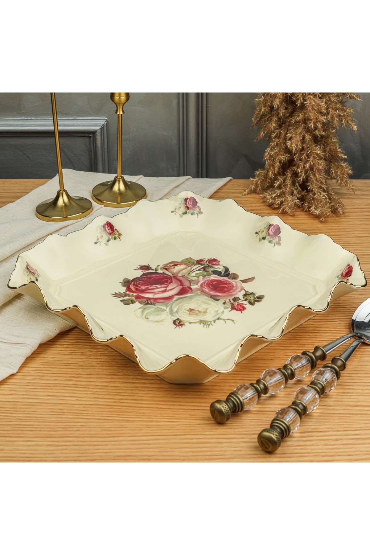 Royking ROSE KARE SUNUM TABAK 31 CM GNJ 017
