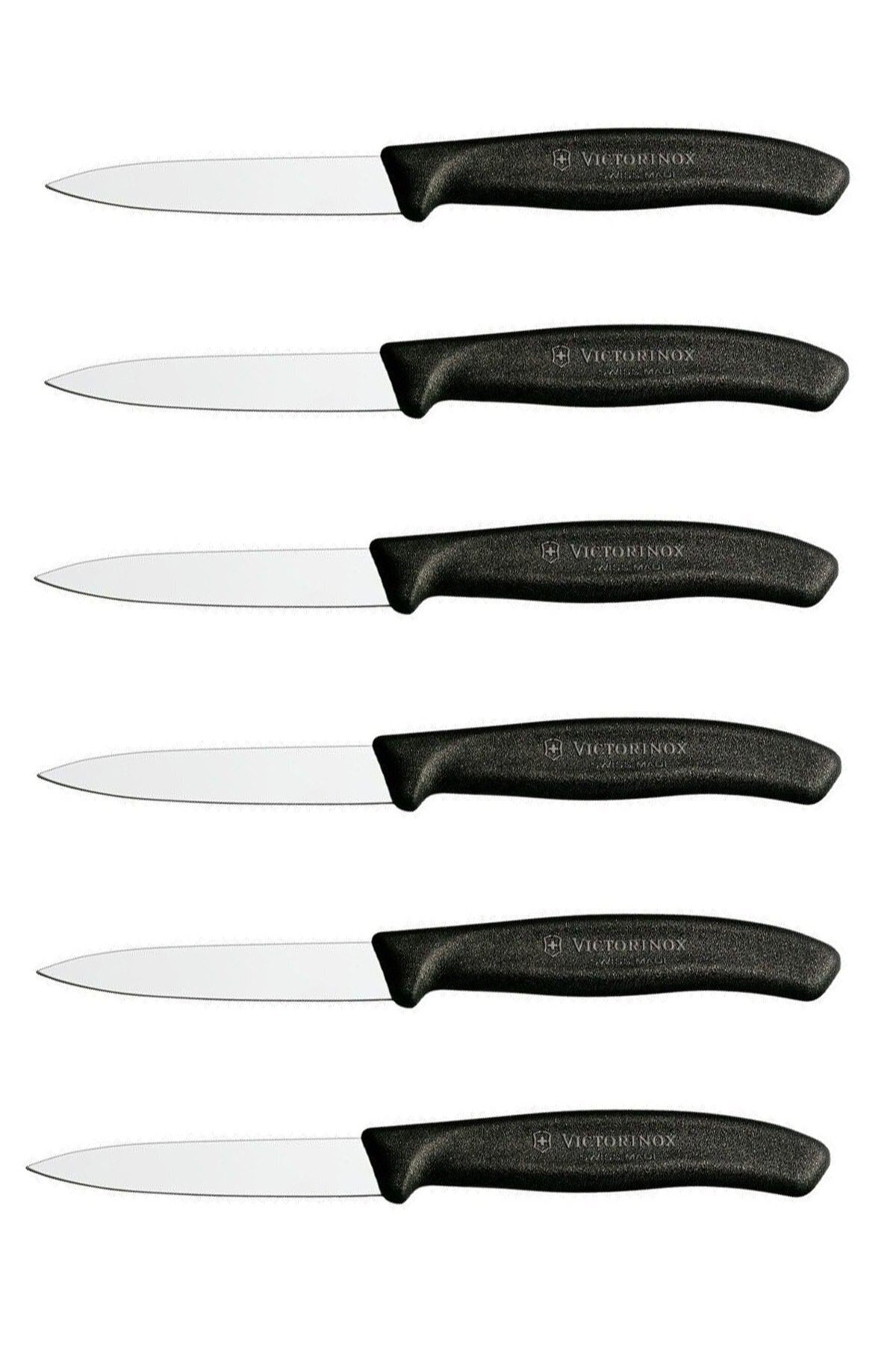 Vıctorınox Sebze - Soyma Bıçağı 8cm Siyah 6'lı Set