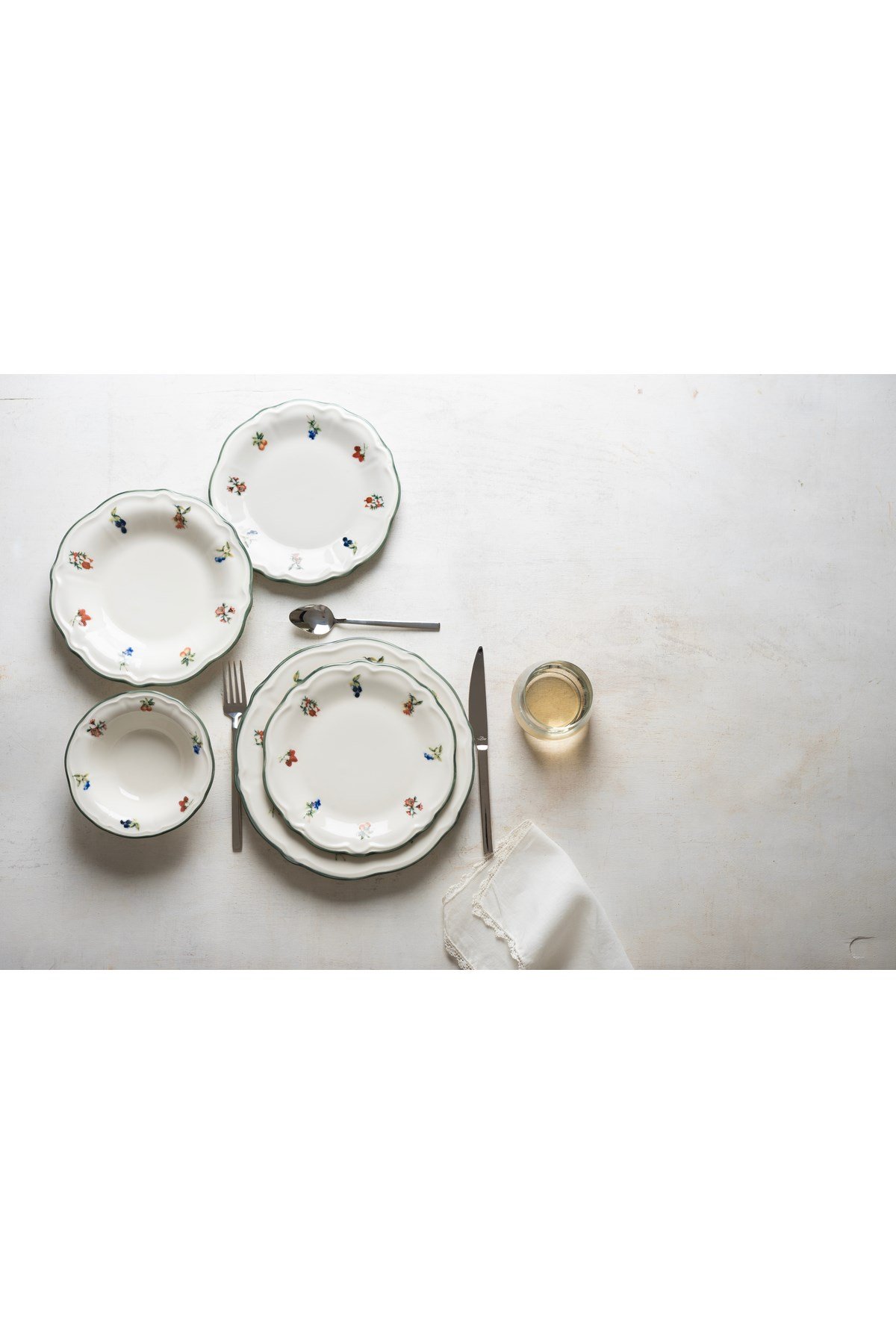 Vintage Rose Fulya 24 Parça 6 Kişilik Yemek takımı