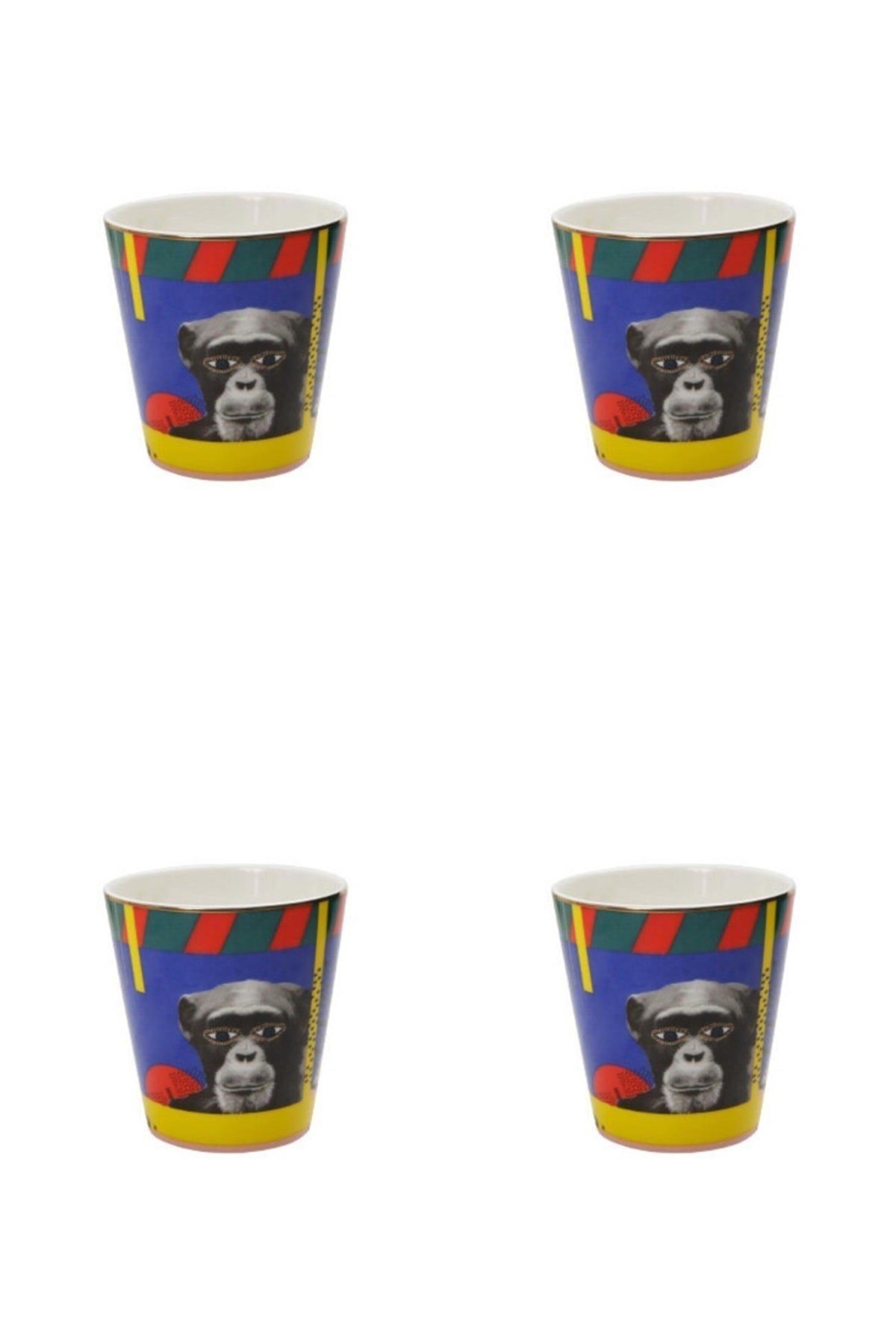Wild Life Monkey Bardak 320cc 4'lü