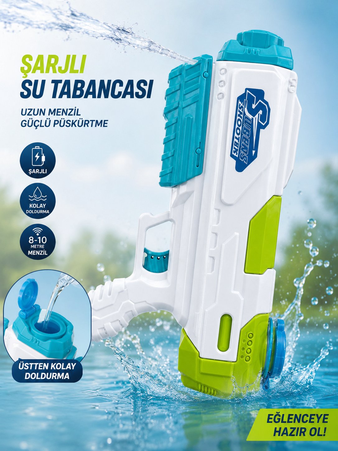 Şarjlı Su Tabancası 