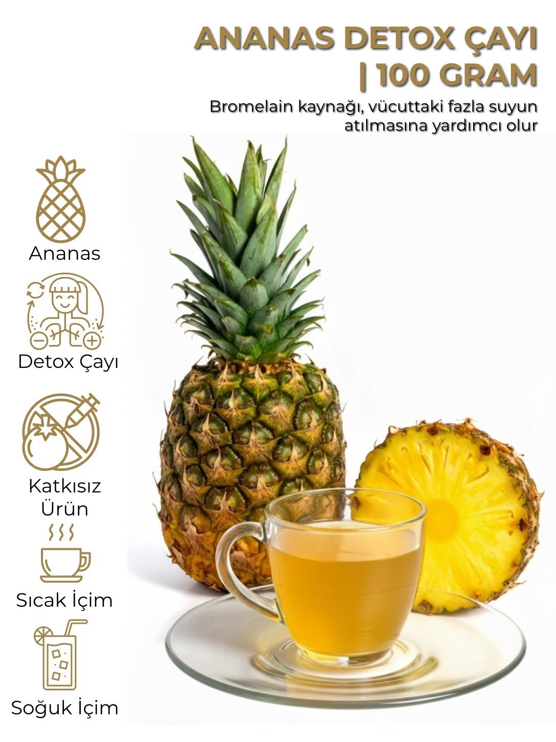 Bromelain Ananas Detox Çayı | 100 g
