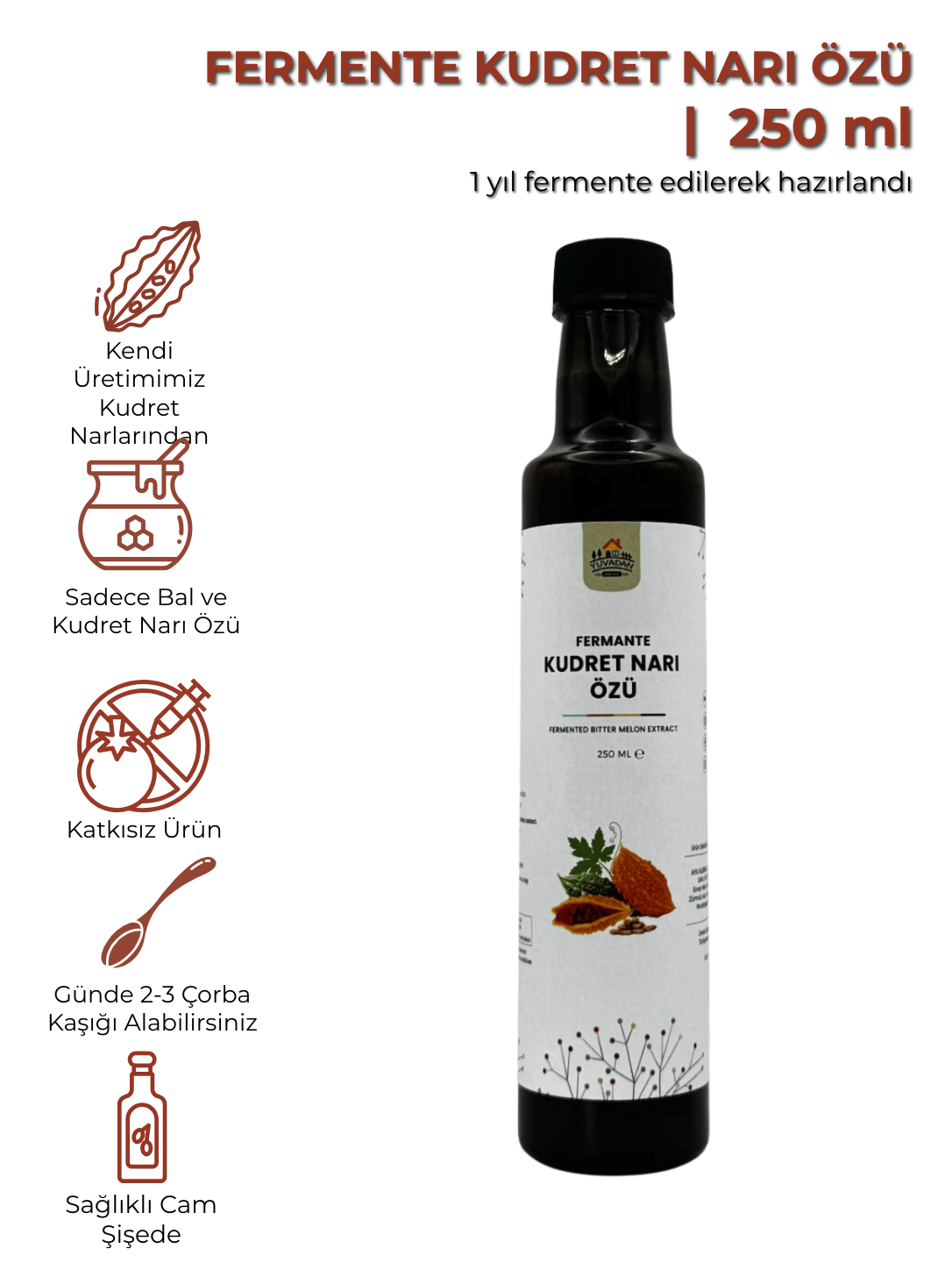 Fermente Kudret Narı Özü | 250 ml
