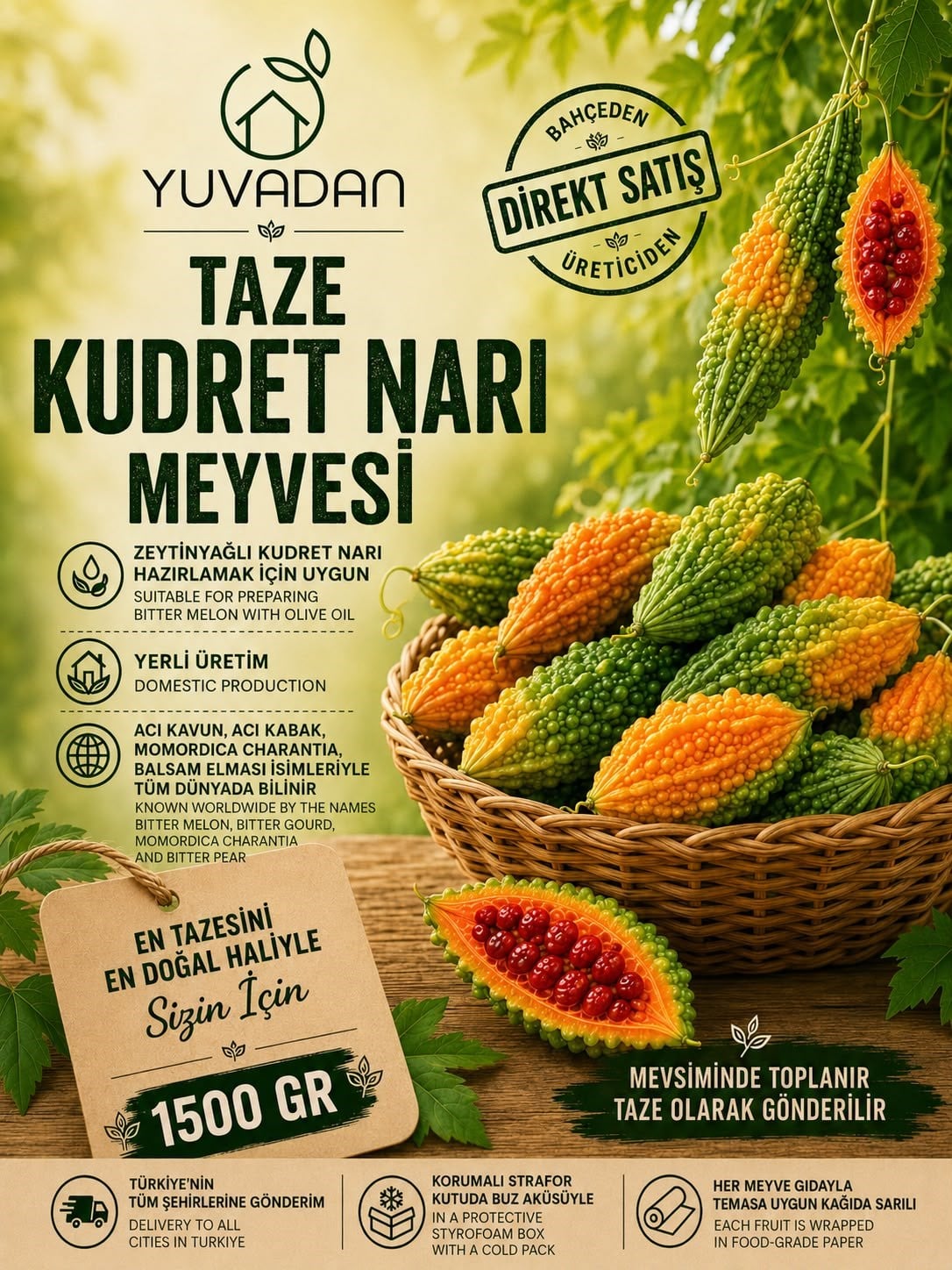 Taze Kudret Narı Meyvesi | 1500 gr
