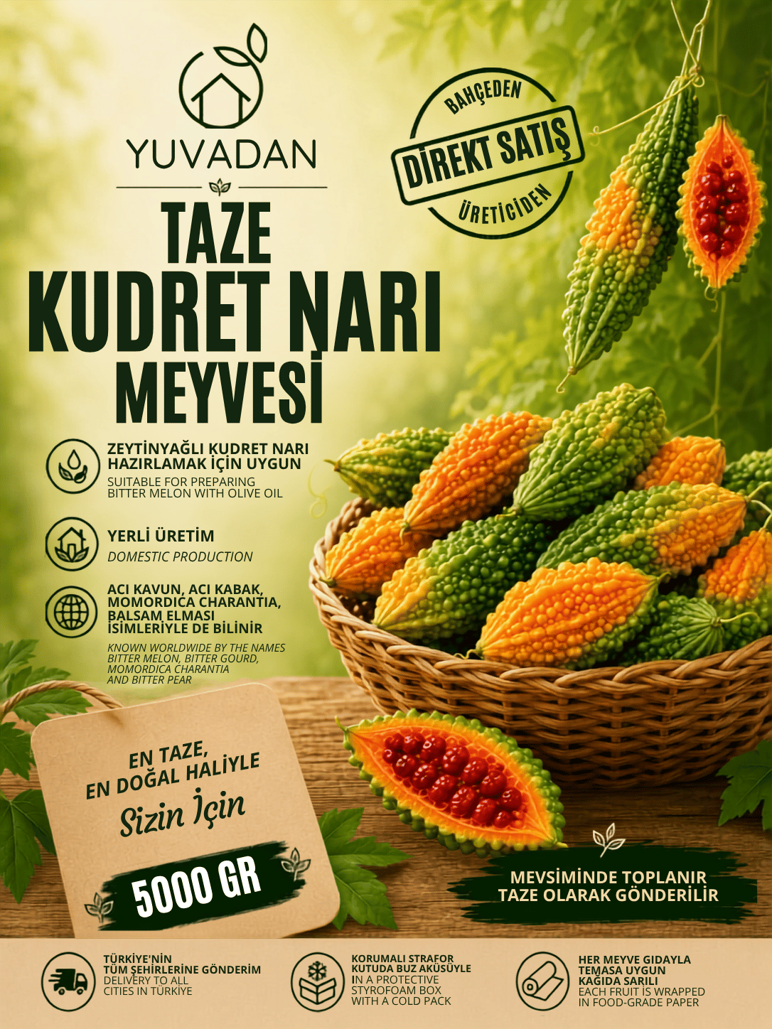 Taze Kudret Narı Meyvesi | 5000 gram