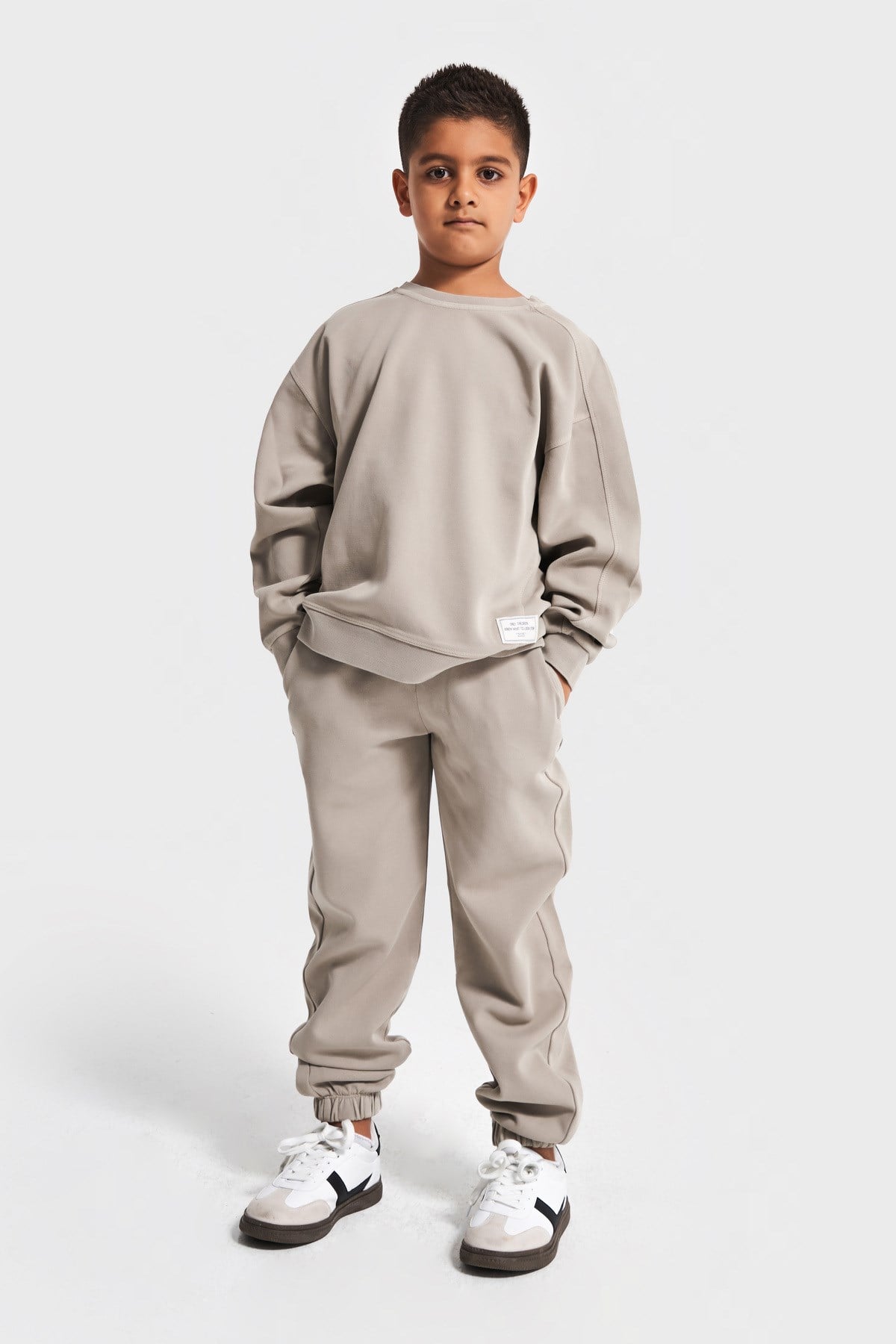 Bisiklet Yaka Unisex Basic Model Çocuk Eşofman Takımı