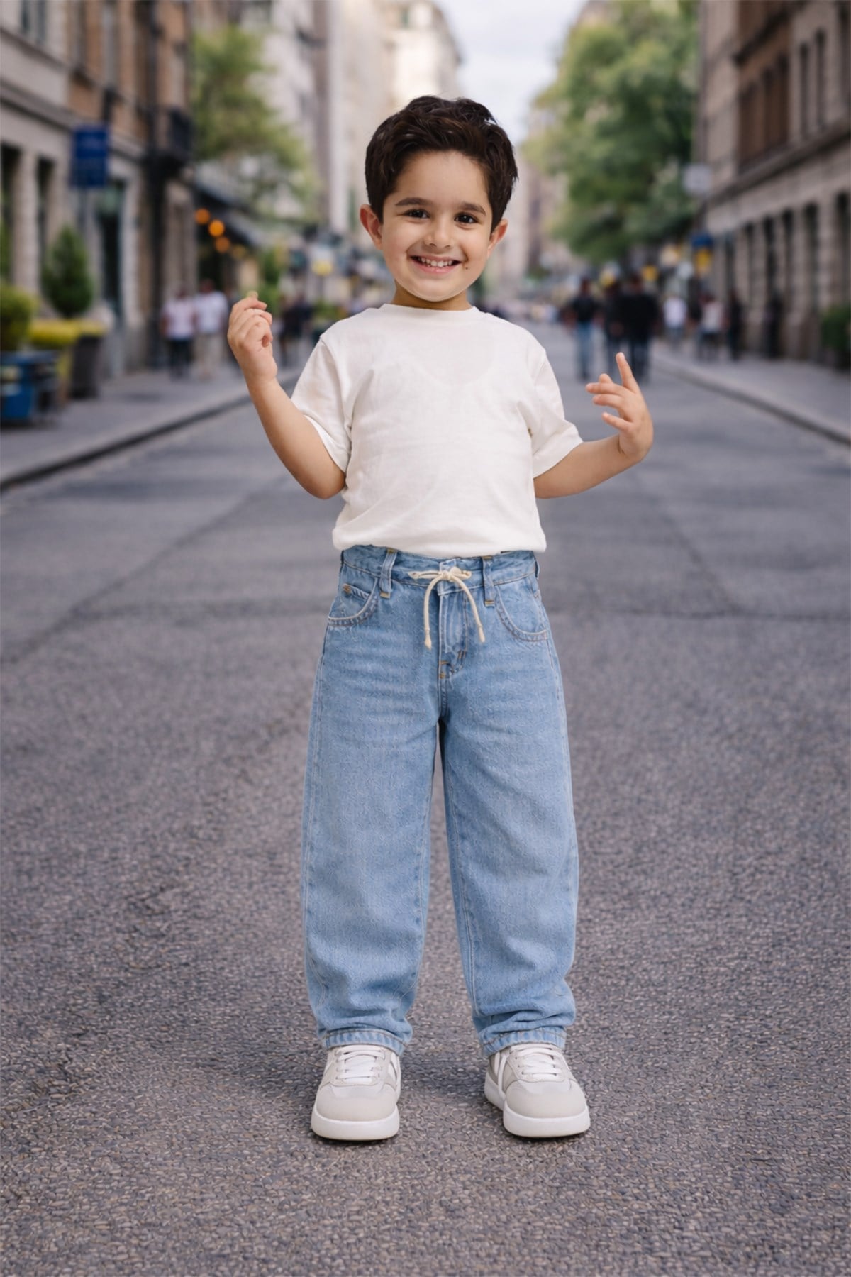 Erkek Çocuk Bol Kesim BaggyFit Jean Pantolon