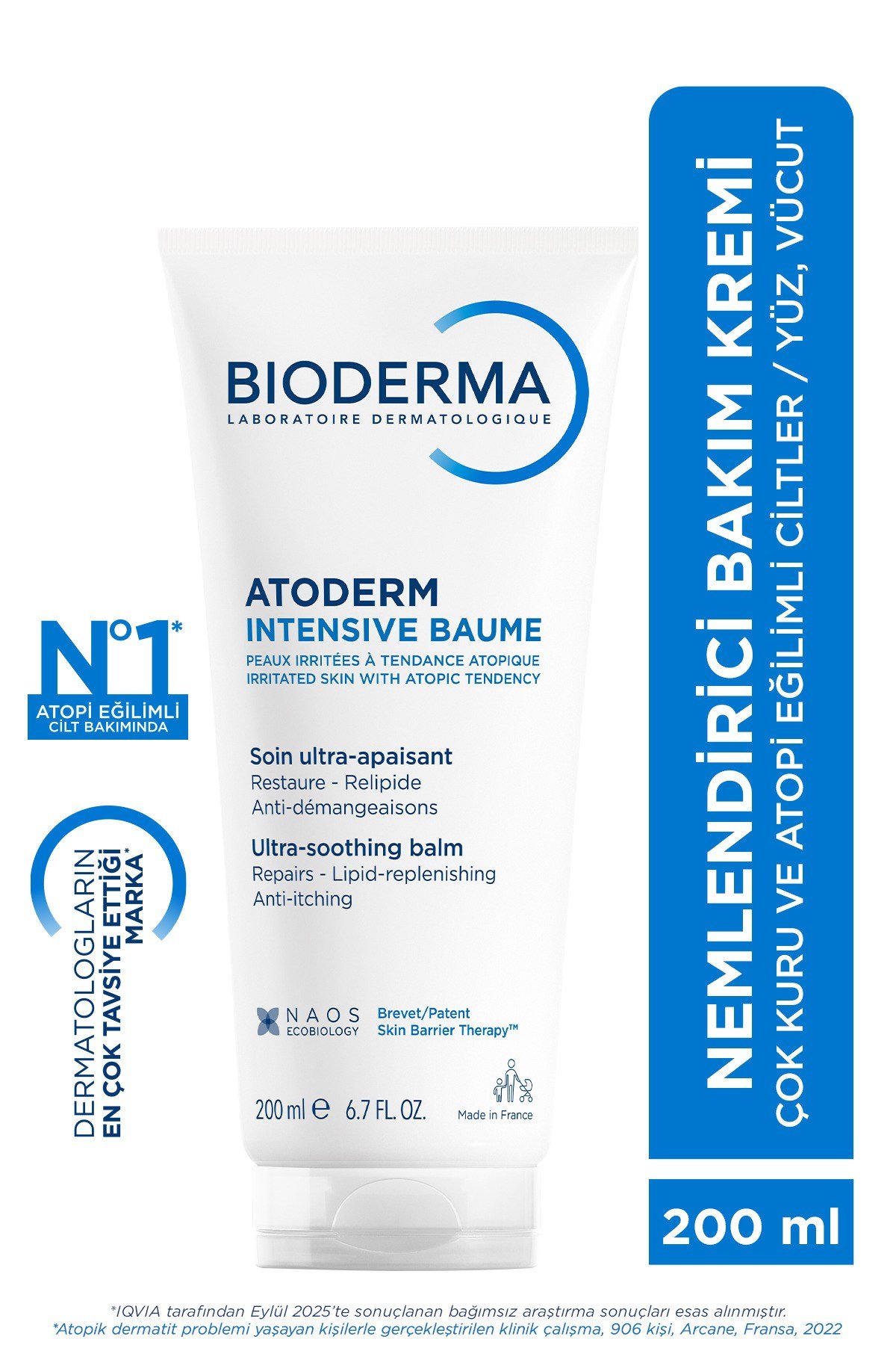 Atoderm Intensive Balm Çok Kuru Atopi Eğilimli Cilt Nemlendirici Onarıcı Krem Yetişkin, Çocuk 200 ml