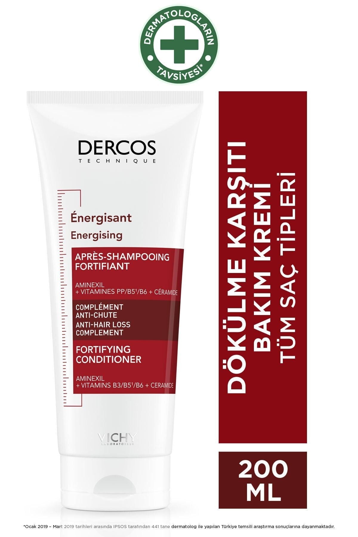 Dercos Energisant Saç Dökülmesi Karşıtı Saç Kremi 200 ml 3337875678094