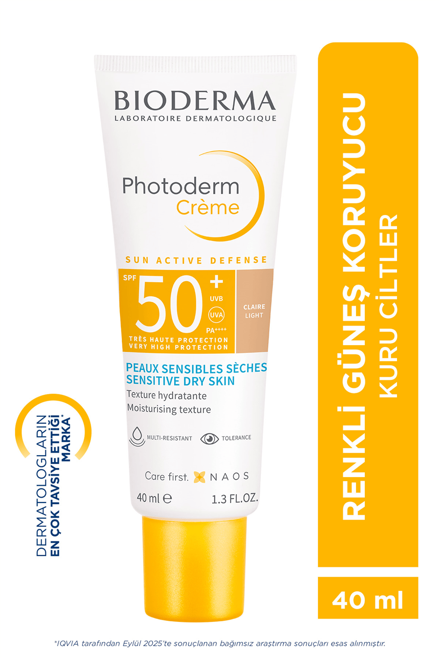 Photoderm Creme Kuru Cilt Için Spf 50 Light Renkli Güneş Kremi 40 ml