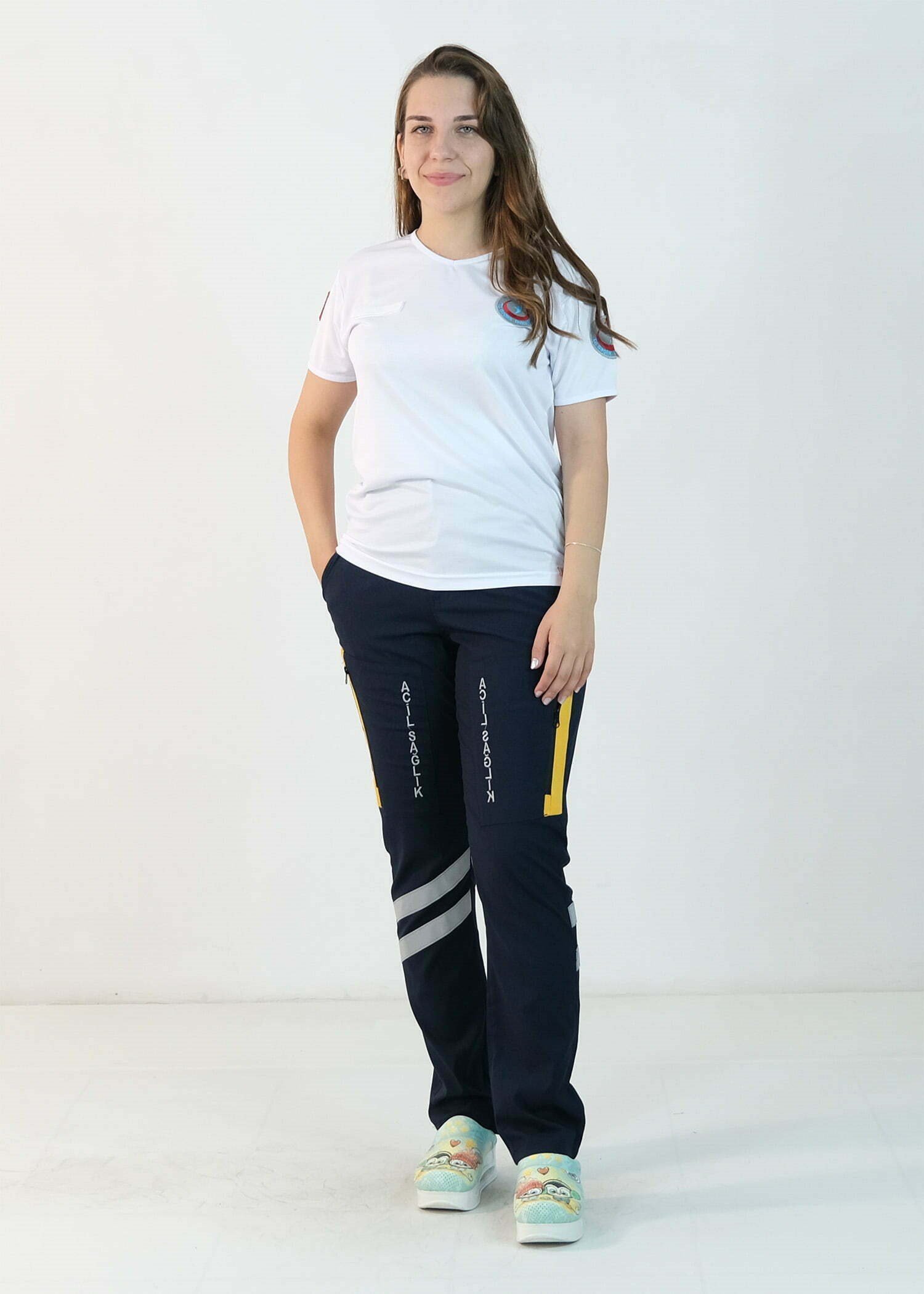 112 V Yaka Dry Touch Tişört