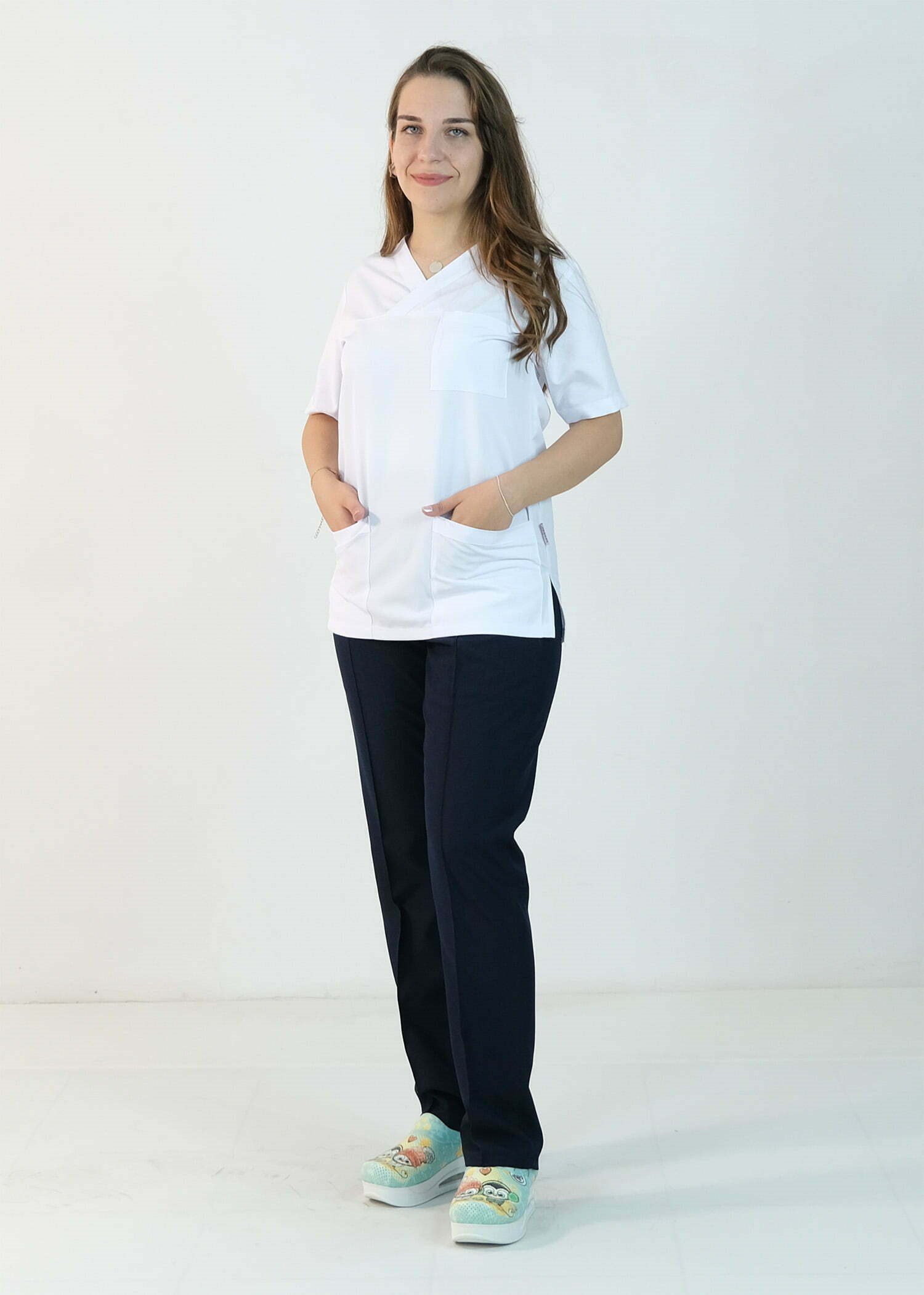 Alpaka Scrubs Tek Üst (Zarf Yaka)