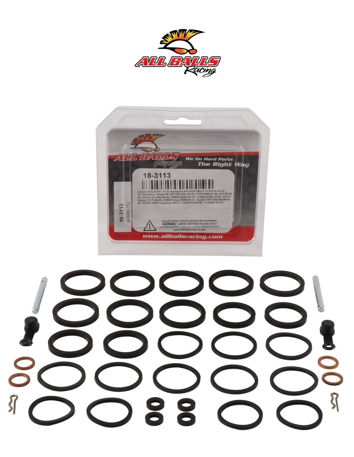 ABR FREN KALİPER YENİLEME KİTİ - ÖN / ALL BALLS RACING / ÖN / KAWASAKI / ZX-12R NINJA / 1200cc