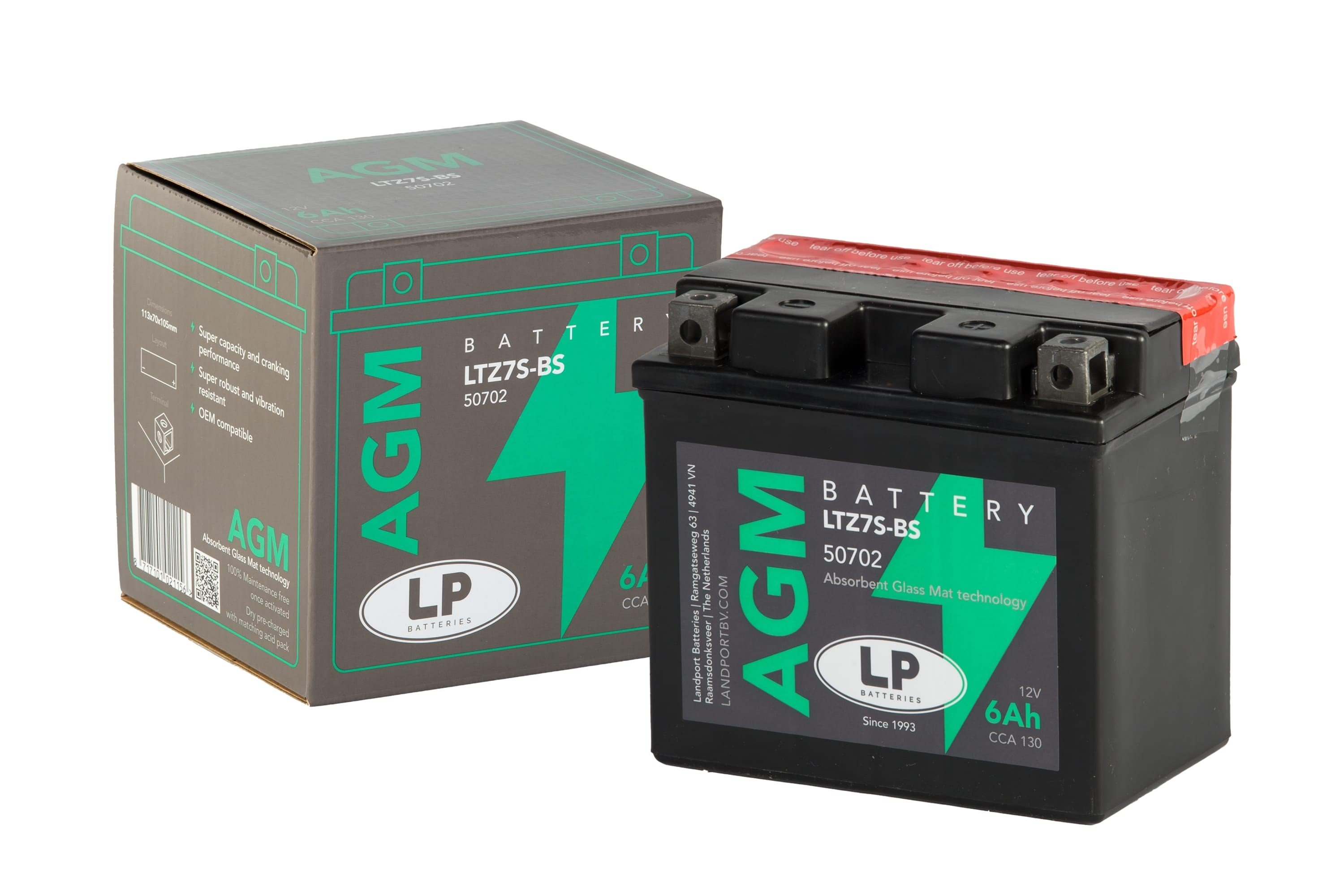 AGM AKÜ (LTZ7S-BS) / 6 A / KG: 2,17 / L:113 / W:70 / H:105 CCA: 130 / LP - LANDPORT / BMW / G 450 X / 450cc