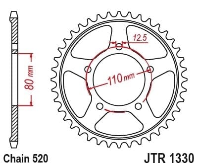ARKA DİŞLİ / JT / (DİŞLİ SAYISI : ORİJİNAL) / HONDA / XL TRANSALP / 750cc