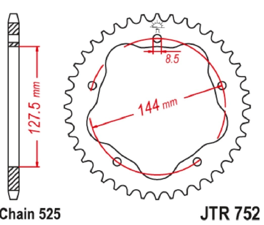 ARKA DİŞLİ / JT / (DİŞLİ SAYISI : ORİJİNAL) / DUCATI / EVO / 848cc