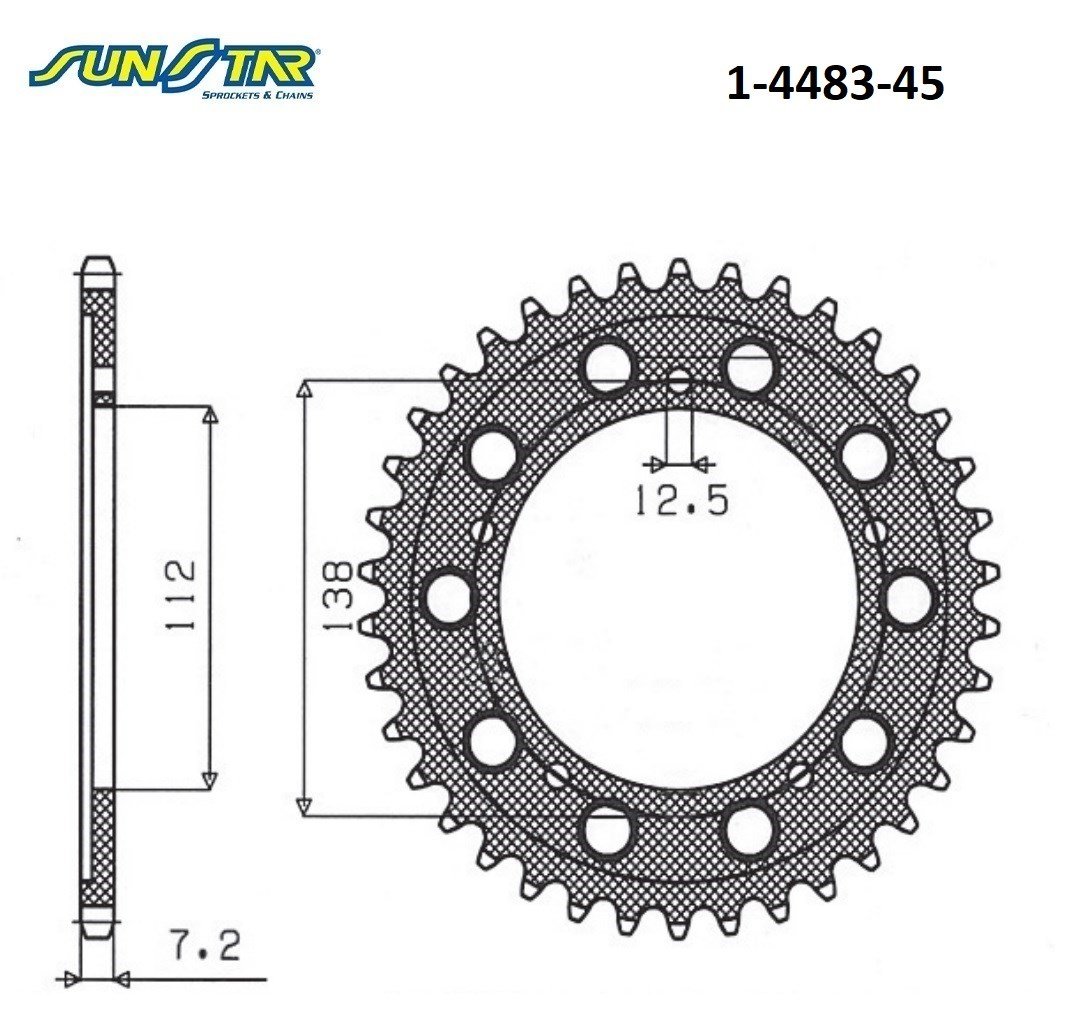 ARKA DİŞLİ / SUNSTAR / (DİŞLİ SAYISI : ORİJİNAL+2) / HONDA / CB 600F HORNET / 600cc