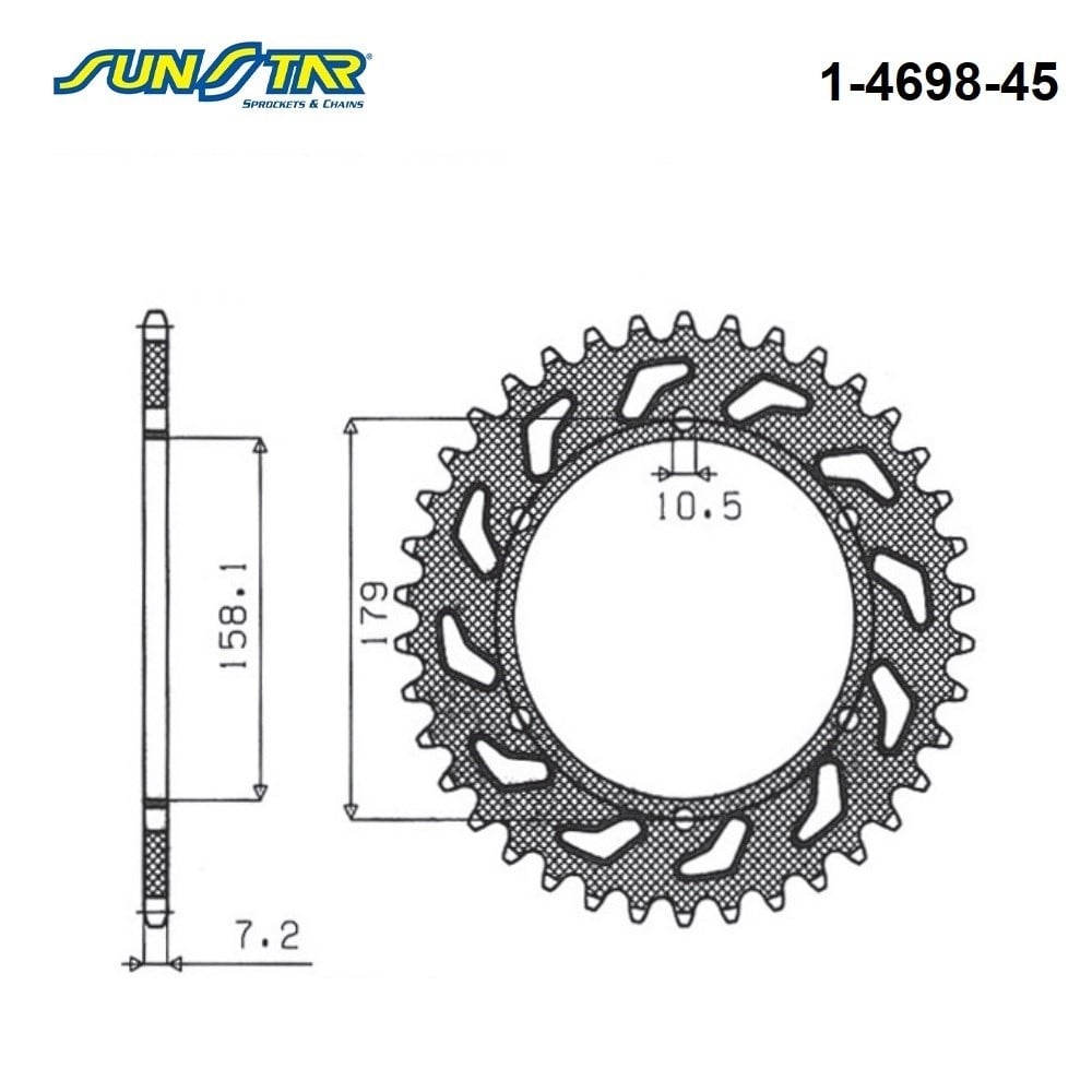 ARKA DİŞLİ / SUNSTAR / (DİŞLİ SAYISI : ORİJİNAL) / APRILIA / ETV CAPONORD / 1000cc