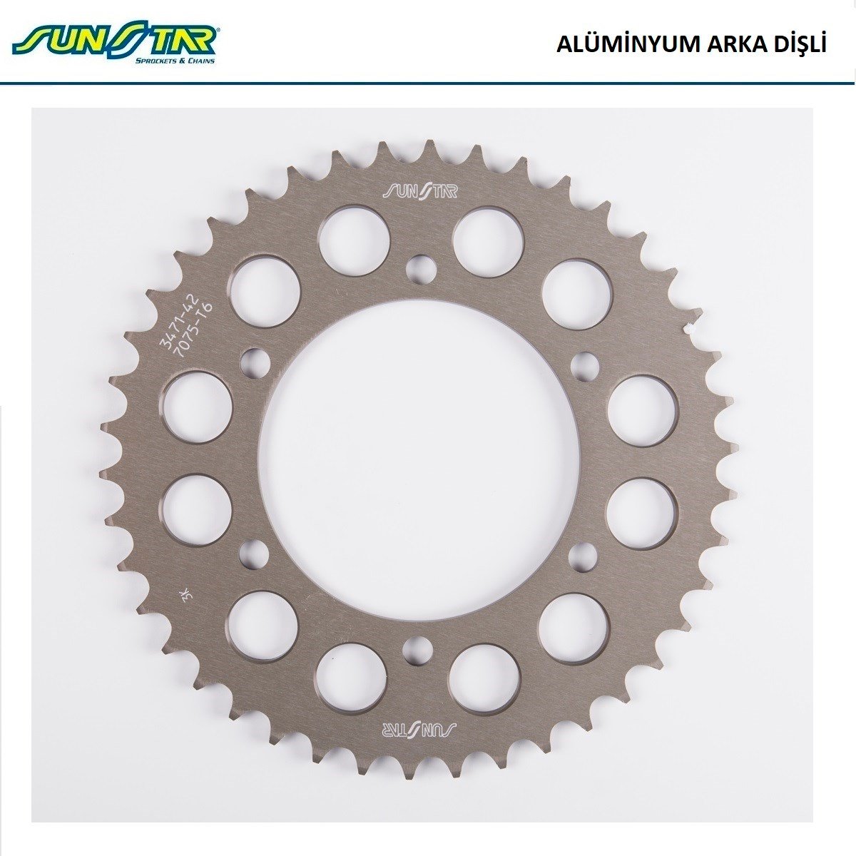 ARKA DİŞLİ ALÜMİNYUM / SUNSTAR / (DİŞLİ SAYISI : ORİJİNAL) / KAWASAKI / ELIMINATOR / 500cc