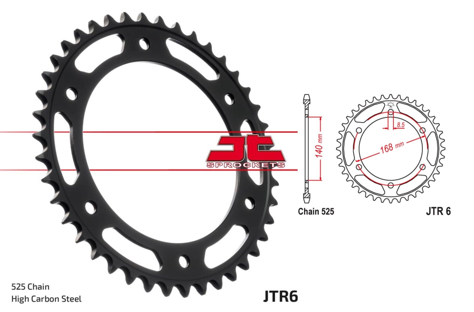 ARKA DİŞLİ (ARKA DİŞLİ DELİĞİ Ø 8.5 MM) / JT / (DİŞLİ SAYISI : ORİJİNAL) / BMW / F 800 R / 800cc