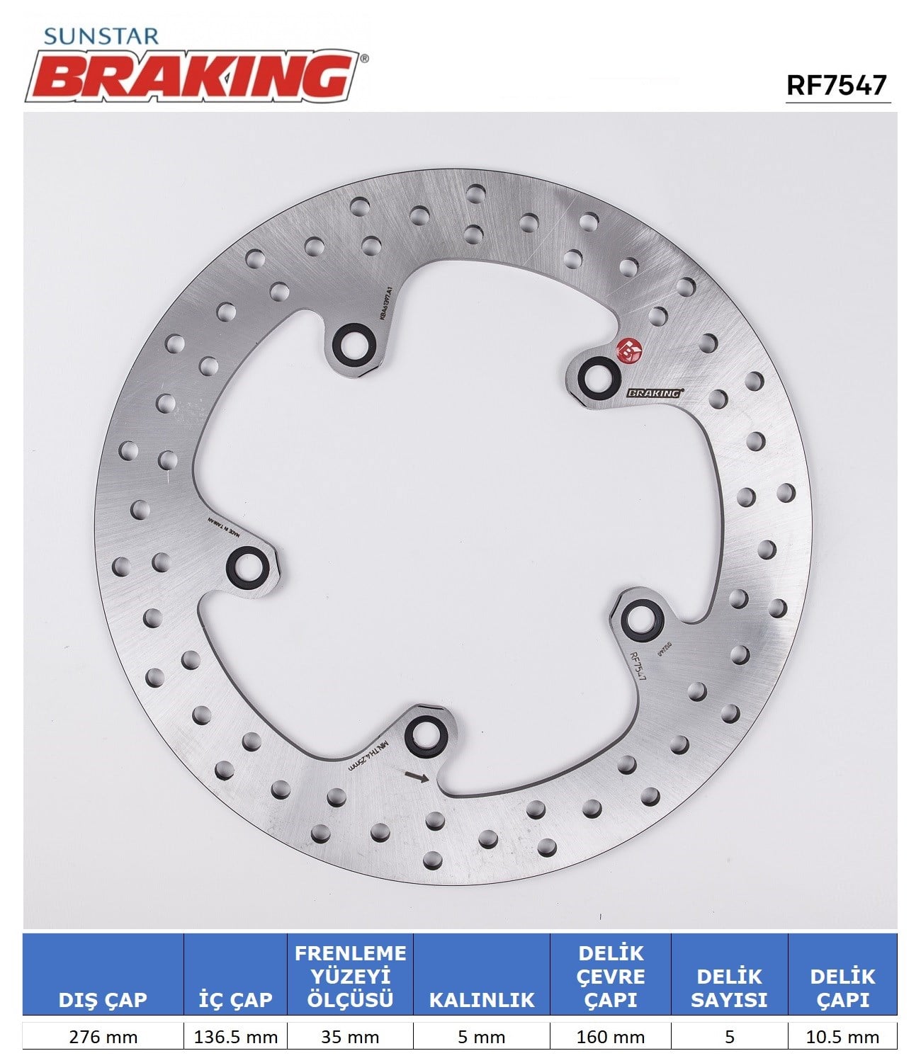 BMW R 1200-1250 GS / RT YUVARLAK ARKA FREN DİSKİ 2012> / BRAKING / ARKA / BMW / R 1200 RS / 1200cc