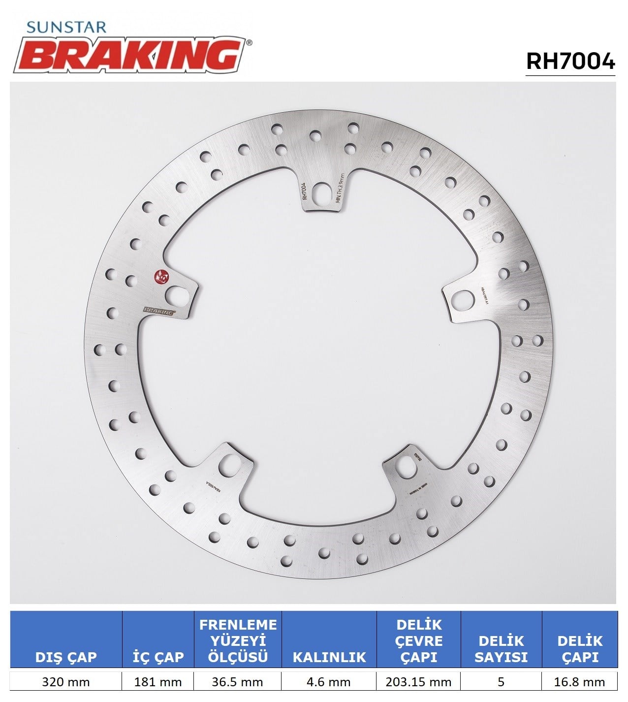 BMW YUVARLAK ÖN FREN DİSKİ / BRAKING / ÖN İKİ TAKIM KULLANIR / BMW / F 800 GT / 800cc