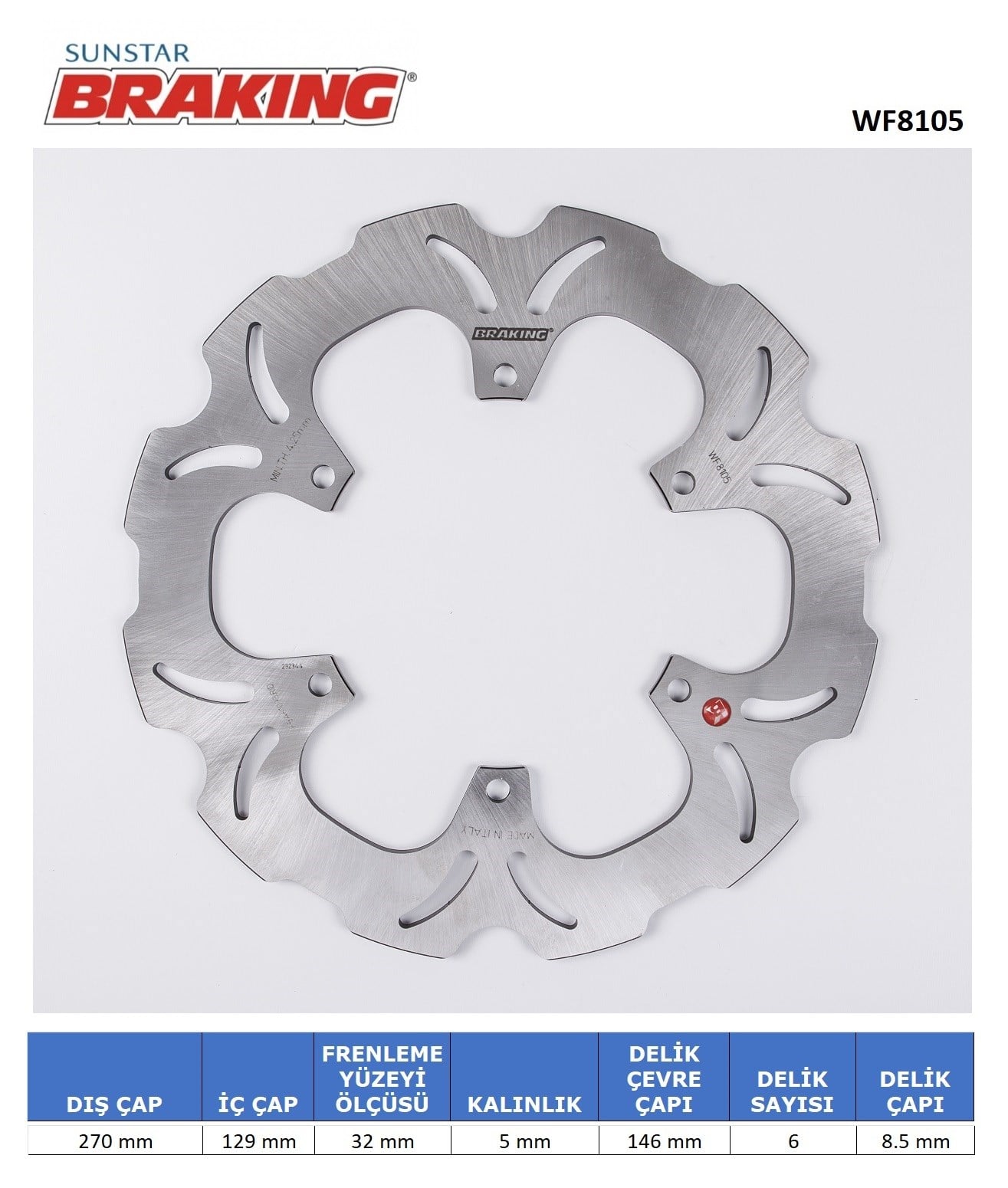 DALGALI ÖN FREN DİSKİ / BRAKING / ÖN / YAMAHA / X-CITY / 250cc