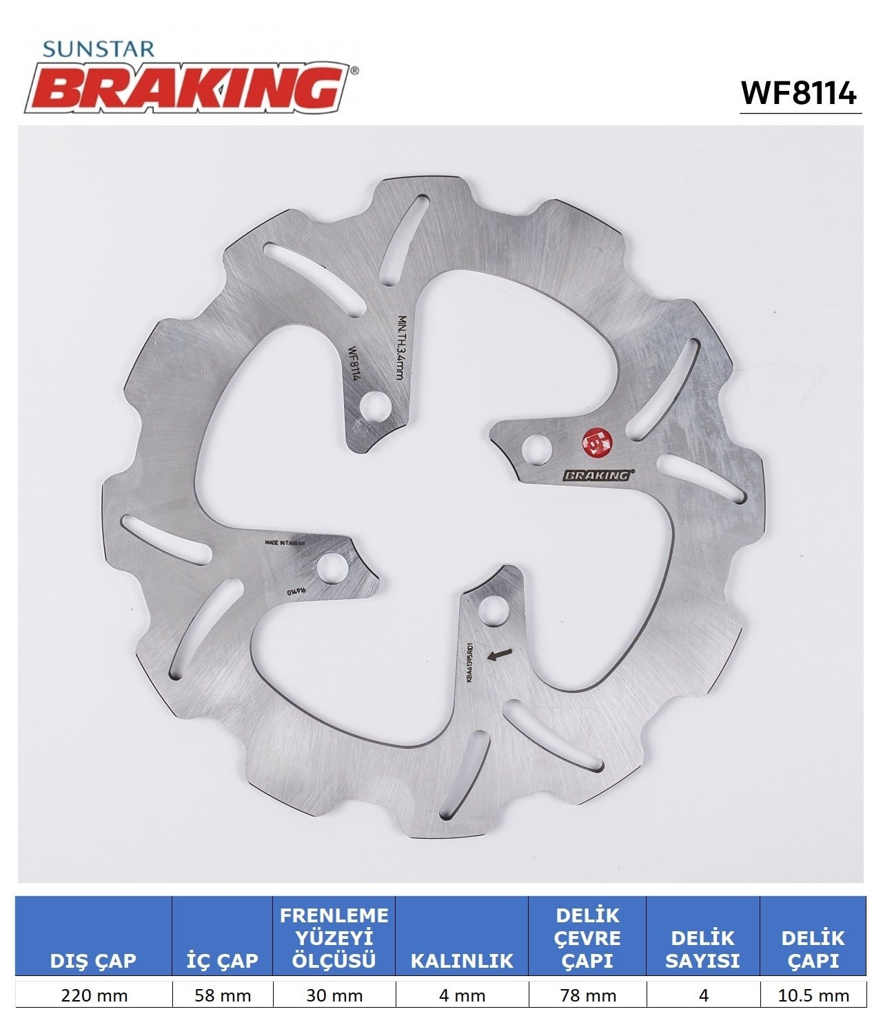 HONDA MSX 125 DALGALI ÖN FREN DİSKİ / BRAKING / ÖN / HONDA / MSX 125 / 125cc