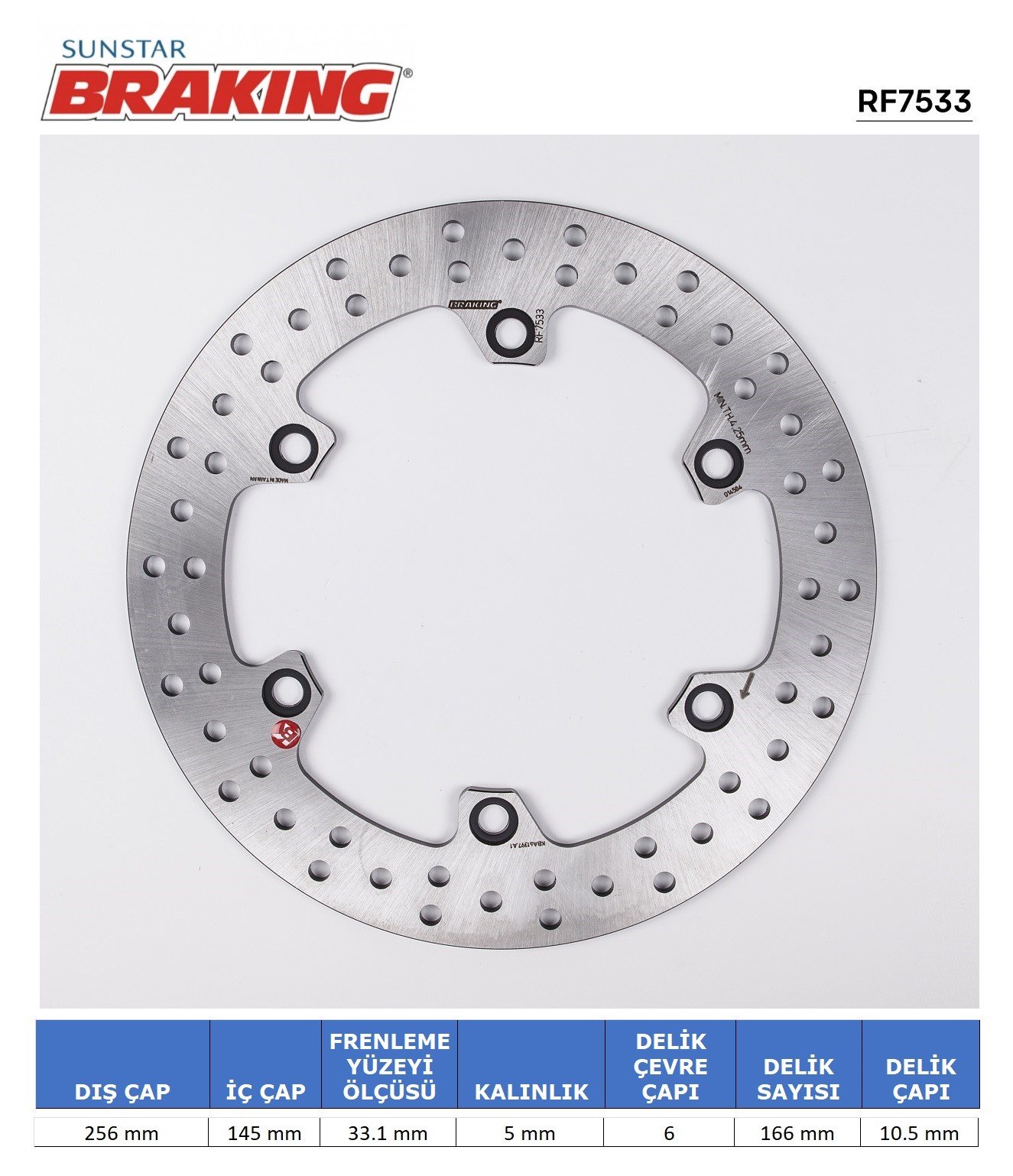 HONDA XLV 1000 / CBR 1100 XX YUVARLAK ARKA FREN DİSKİ / BRAKING / ARKA / HONDA / CB 1300 / 1300cc