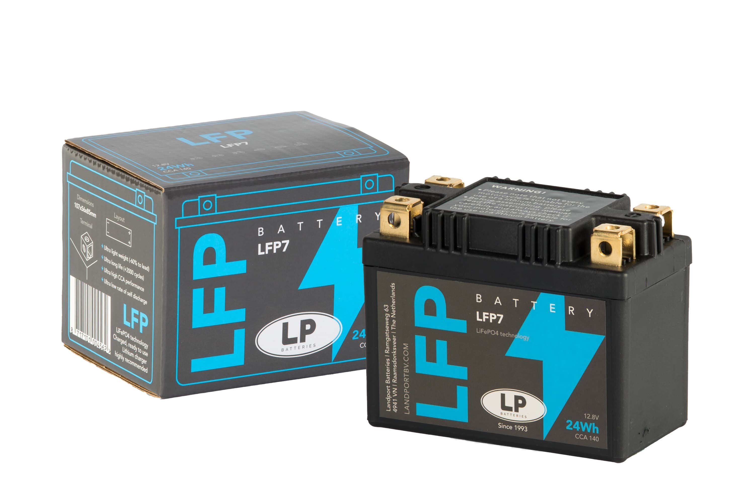 LİTYUM AKÜ (ML LFP7) 24Wh / WH:24 L:107 / W:56 / H:85 / CCA: 140 / LP - LANDPORT / APRILIA / SR GT / 200cc