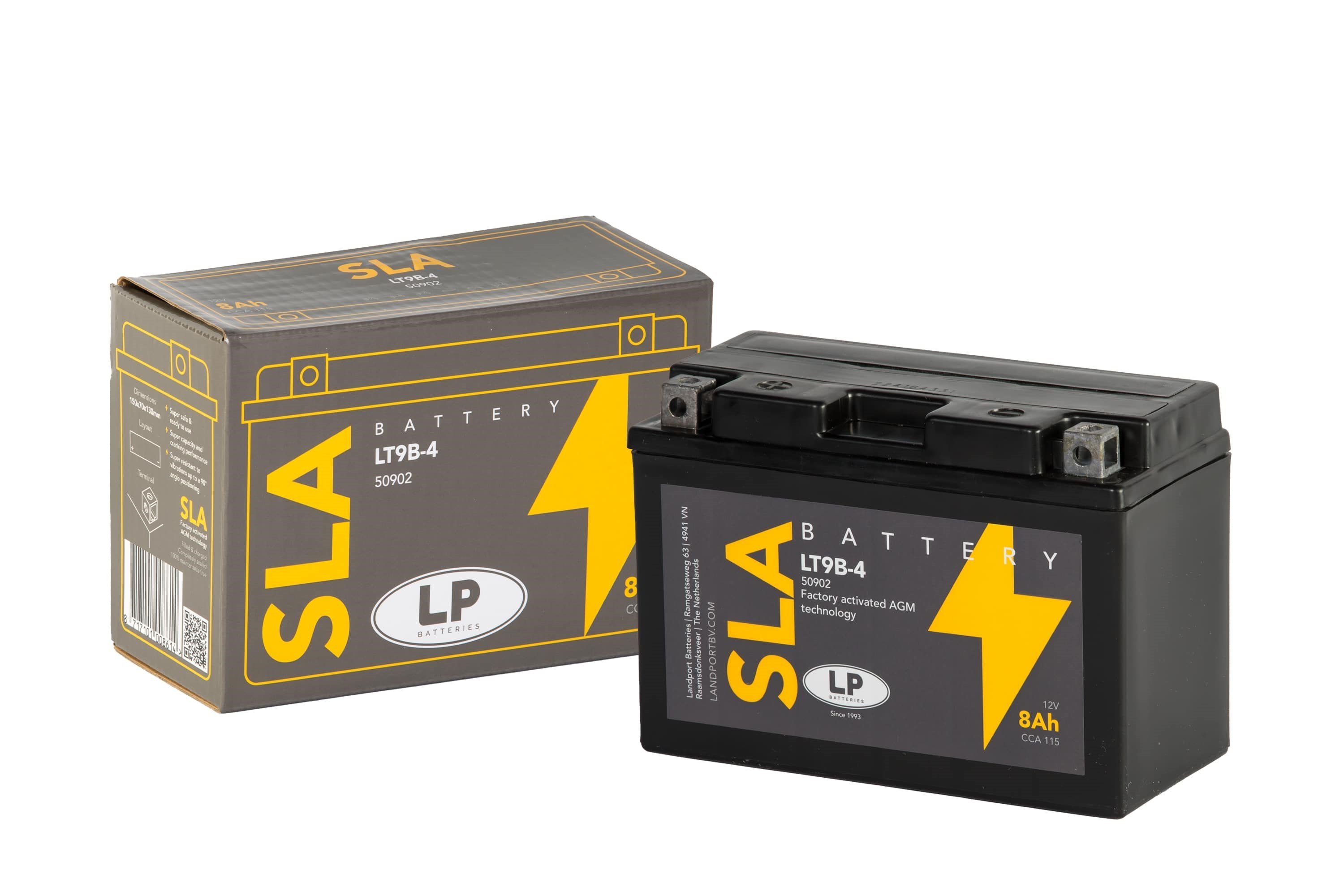 SLA AKÜ (MB LT9B-4) / 8 A / KG: 2,83 / L:150 / W:70 / H:105 / CCA: 115 / LP - LANDPORT / YAMAHA / MAJESTY / 400cc
