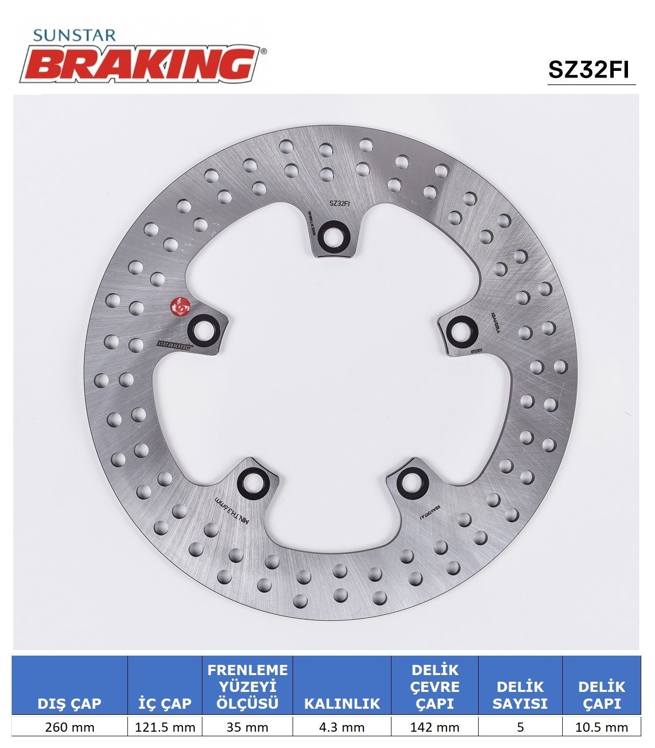 SUZUKI AN 400-650 BURGMAN YUVARLAK ÖN FREN DİSKİ / BRAKING / ÖN İKİ TAKIM KULLANIR / SUZUKI / AN 400 BURGMAN / 400cc