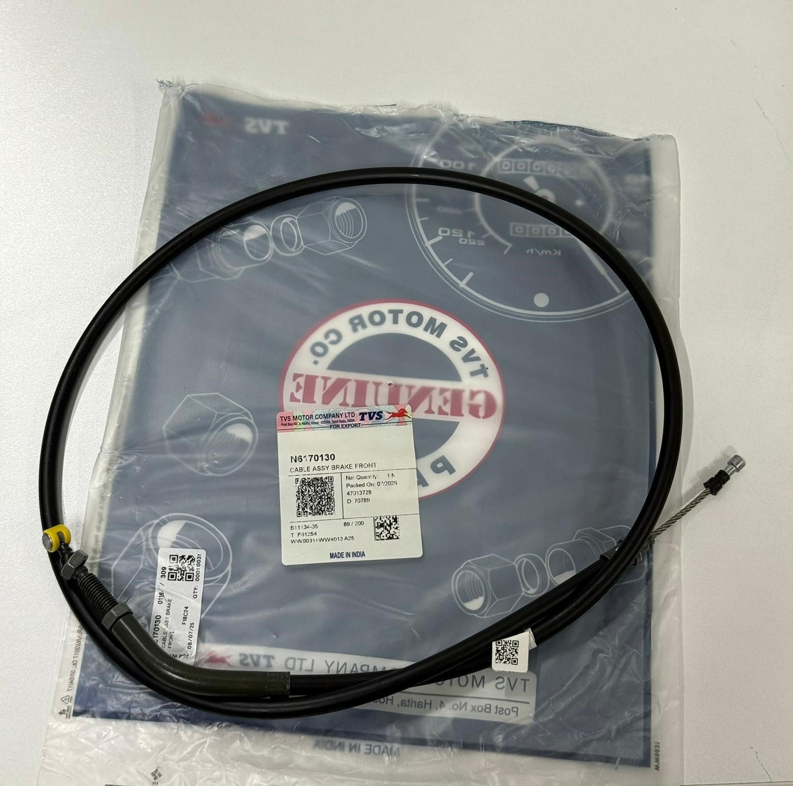 TVS ORİJİNAL ÖN FREN TELİ / TVS ORİJİNAL YEDEK PARÇA / TVS / RAIDER / 125cc