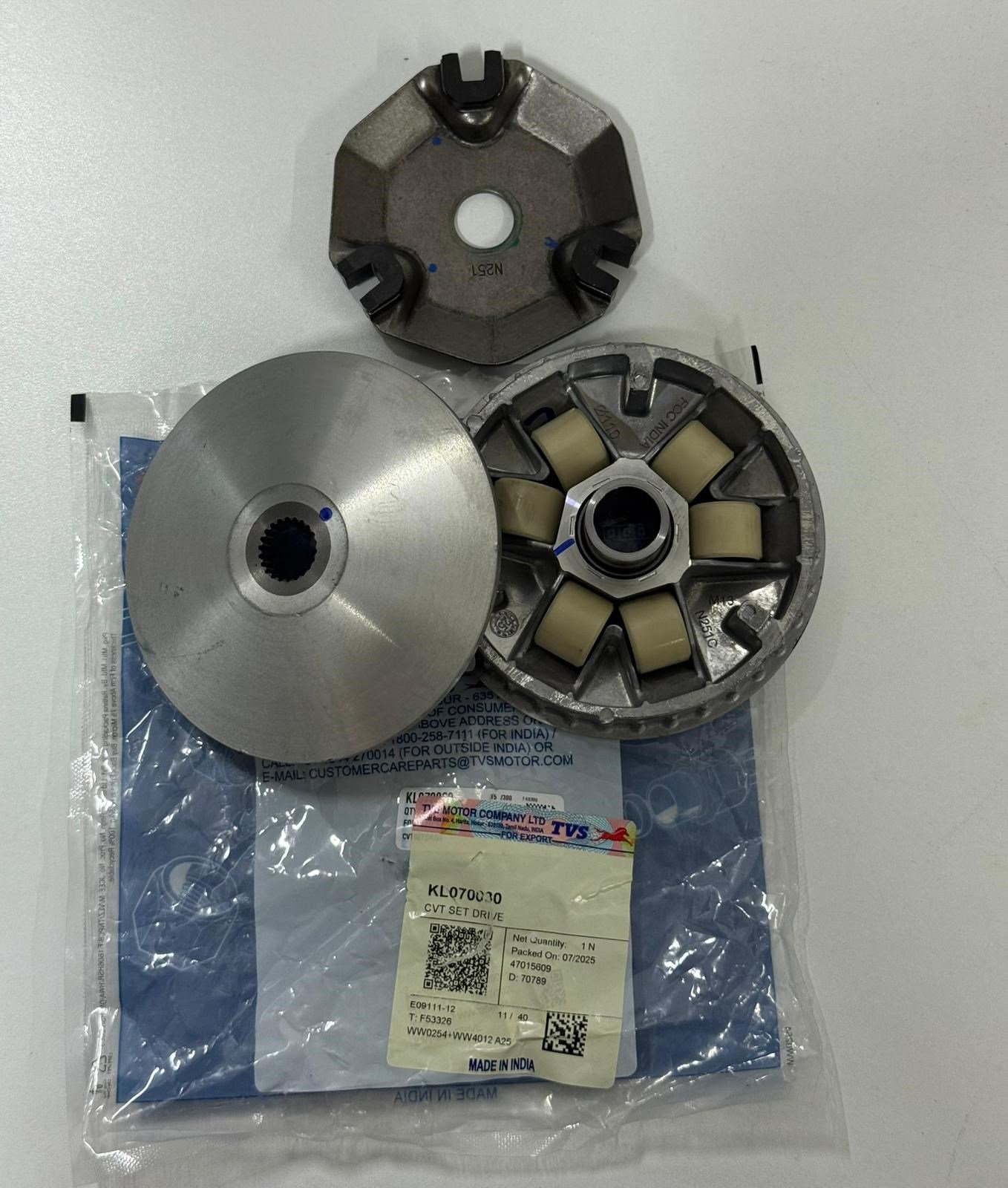 TVS ORİJİNAL ÖN VARYATÖR (KOMPLE) / TVS ORİJİNAL YEDEK PARÇA / TVS / JUPITER / 125cc