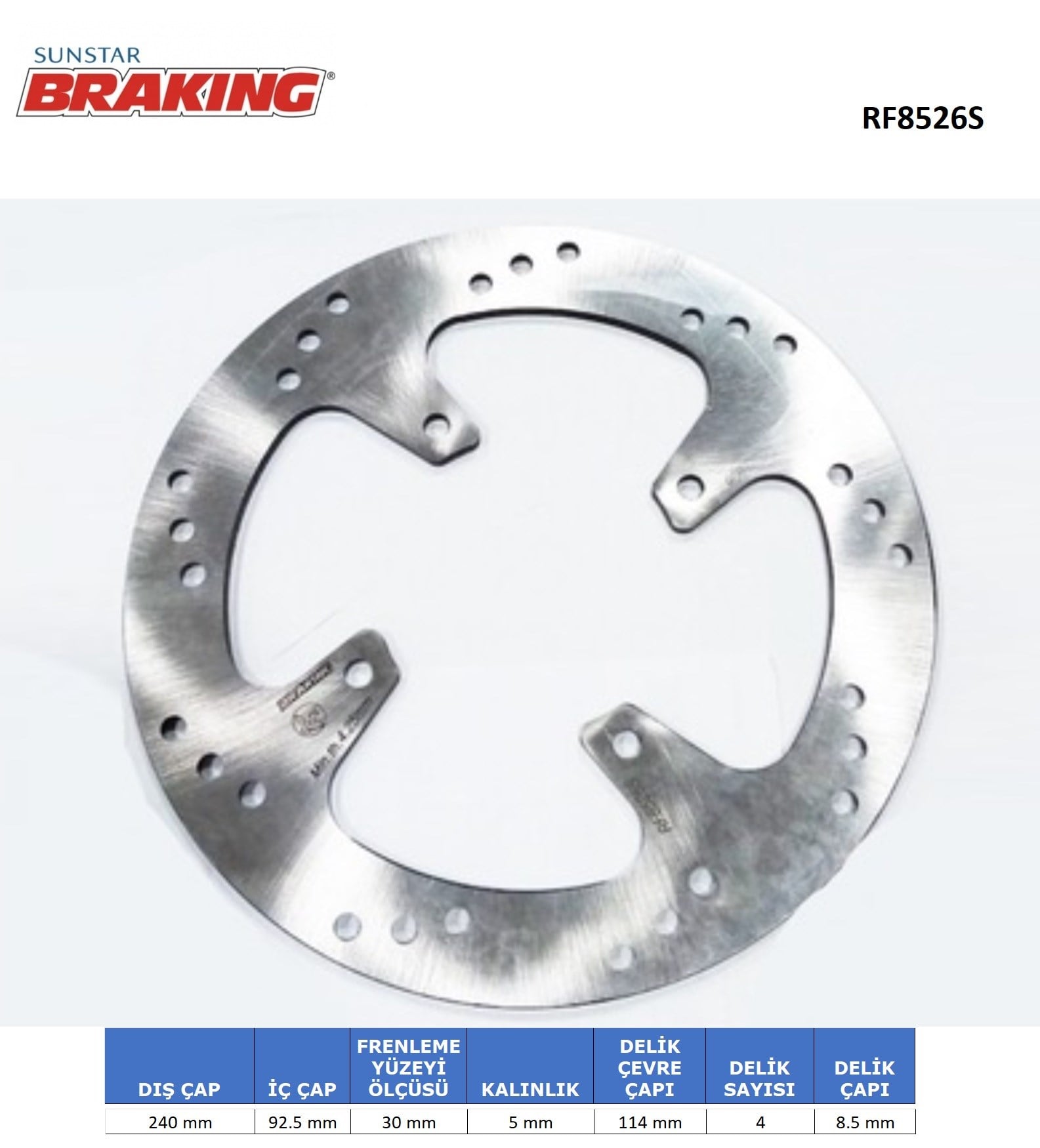 YAMAHA X-MAX / X-CITY 250 YUVARLAK ARKA FREN DİSKİ (4 DELİK ) / BRAKING / ARKA / YAMAHA / X-CITY / 250cc