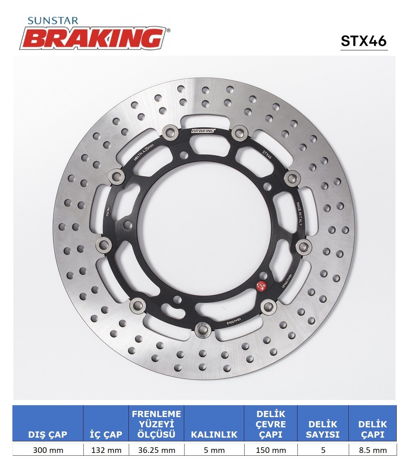 YAMAHA YUVARLAK ÖN FREN DİSKİ / BRAKING / ÖN İKİ TAKIM KULLANIR / YAMAHA / FZ6 / FAZER / 600cc