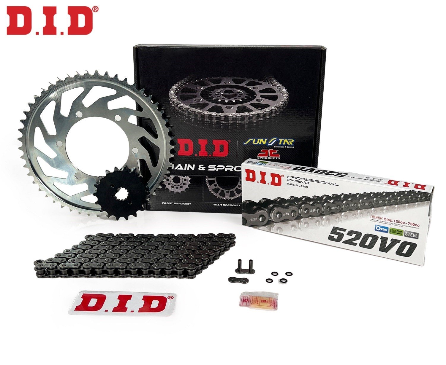 ZİNCİR DİŞLİ SETİ - CF MOTO MT (650 CC)  - (2022-2024) / CF MOTO / MT / 650cc / ZİNCİR : DID-520 ORING-116 / DİŞLİ : (15T -46T)  / 2022-2023-2024