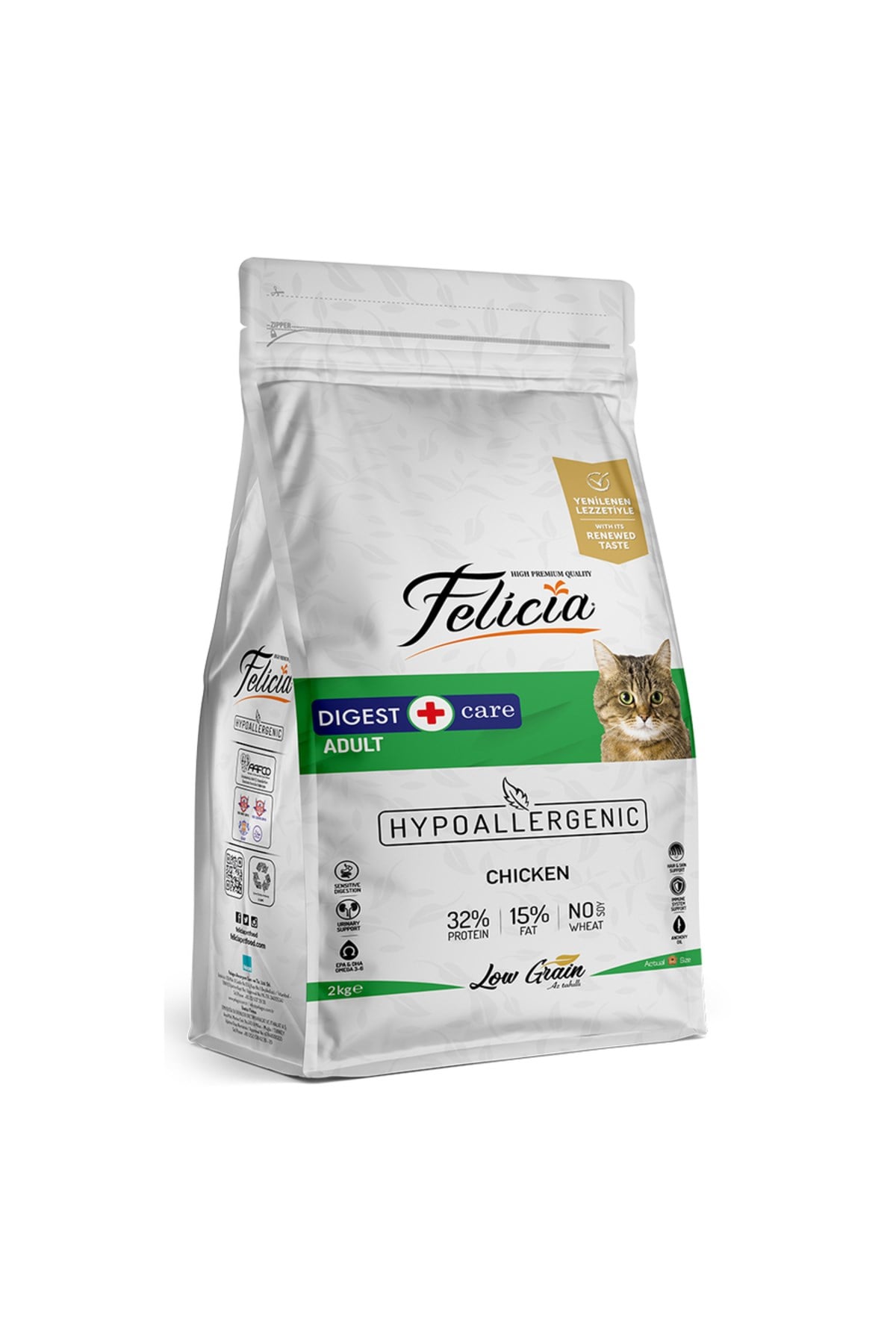 2 Kg Yetişkin Tavuklu Az Tahıllı HypoAllergenic Kedi Maması