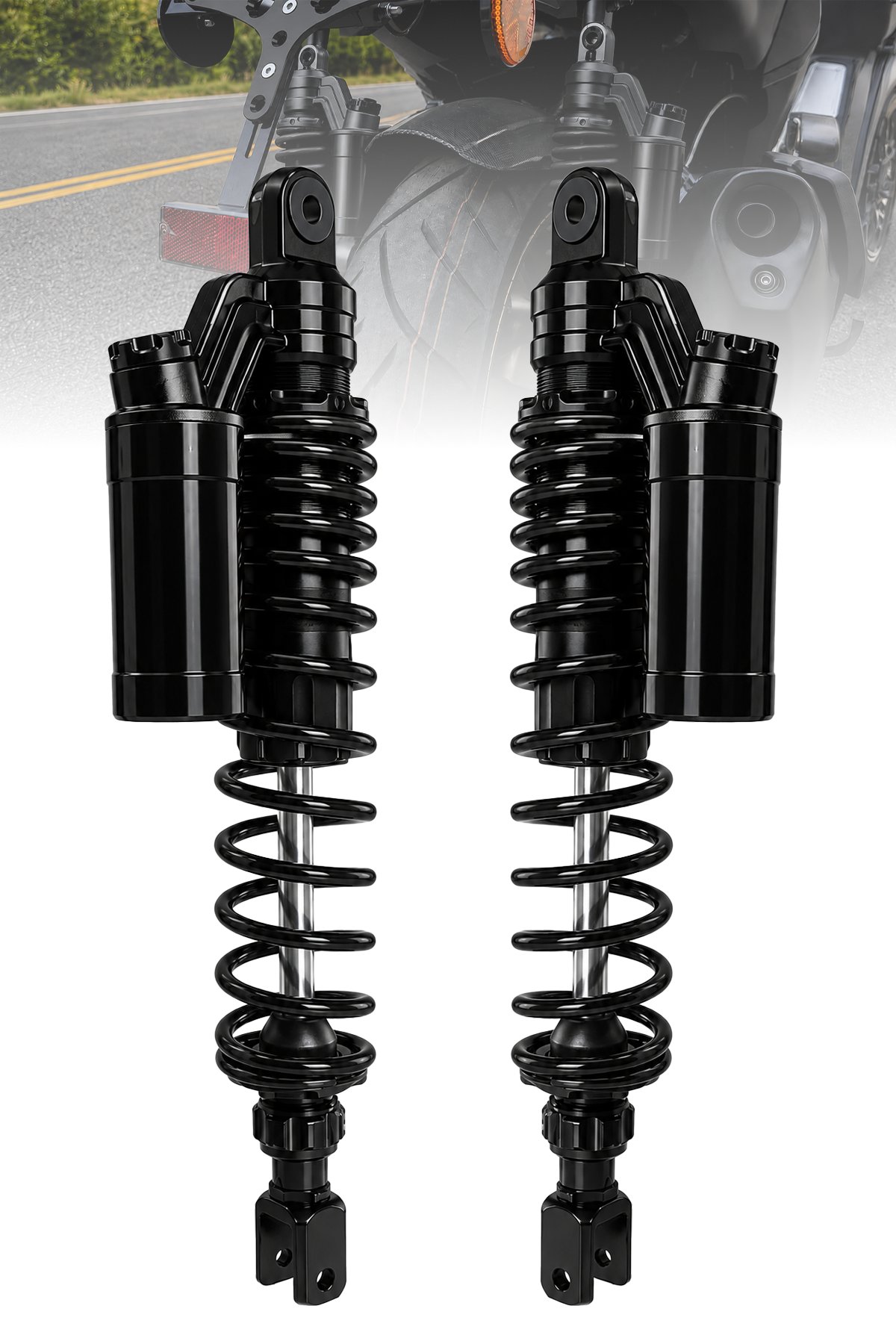 ADV 350 ve Forza Uyumlu 420 mm Rezervuarlı Arka Amortisör Takımı Siyah