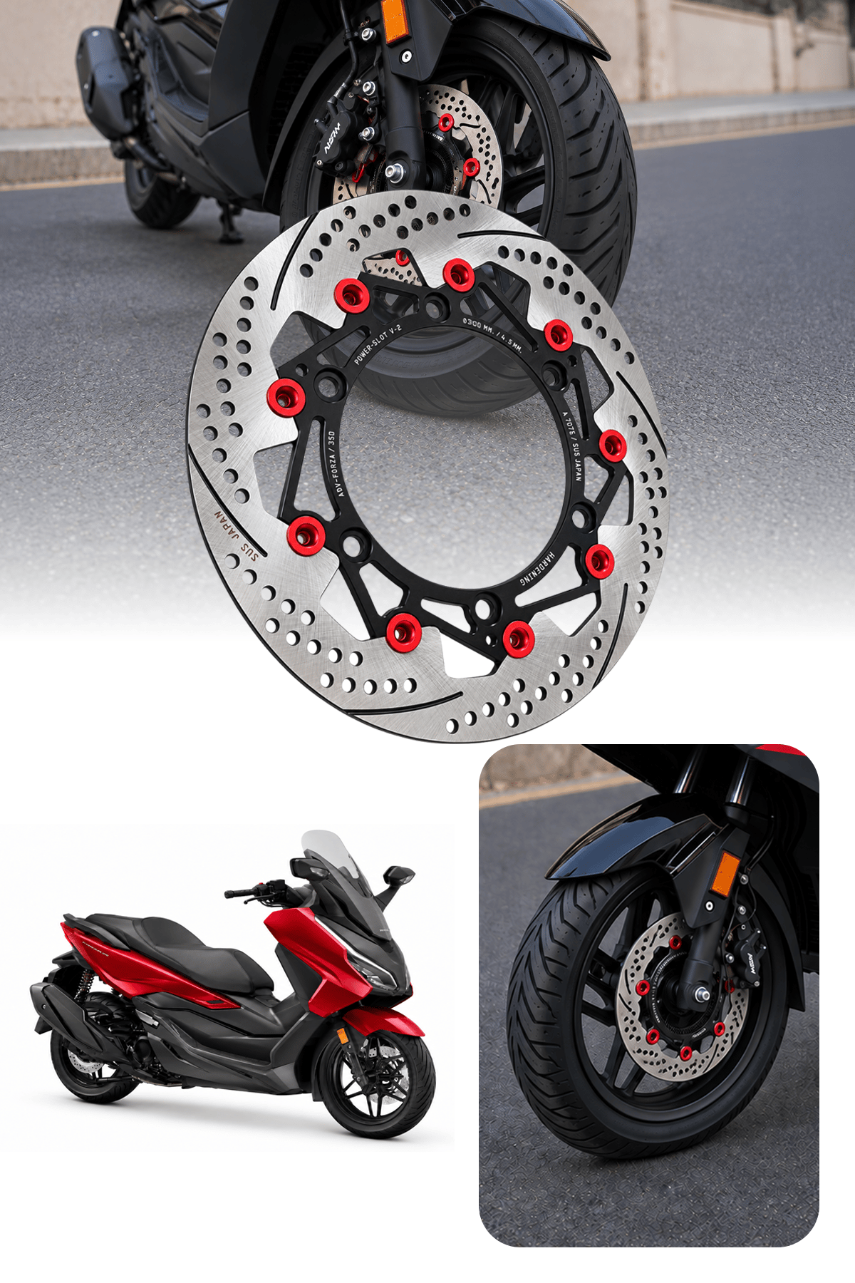 Honda Forza Uyumlu Ön Disk 2021-2026 Cnc Kırmızı