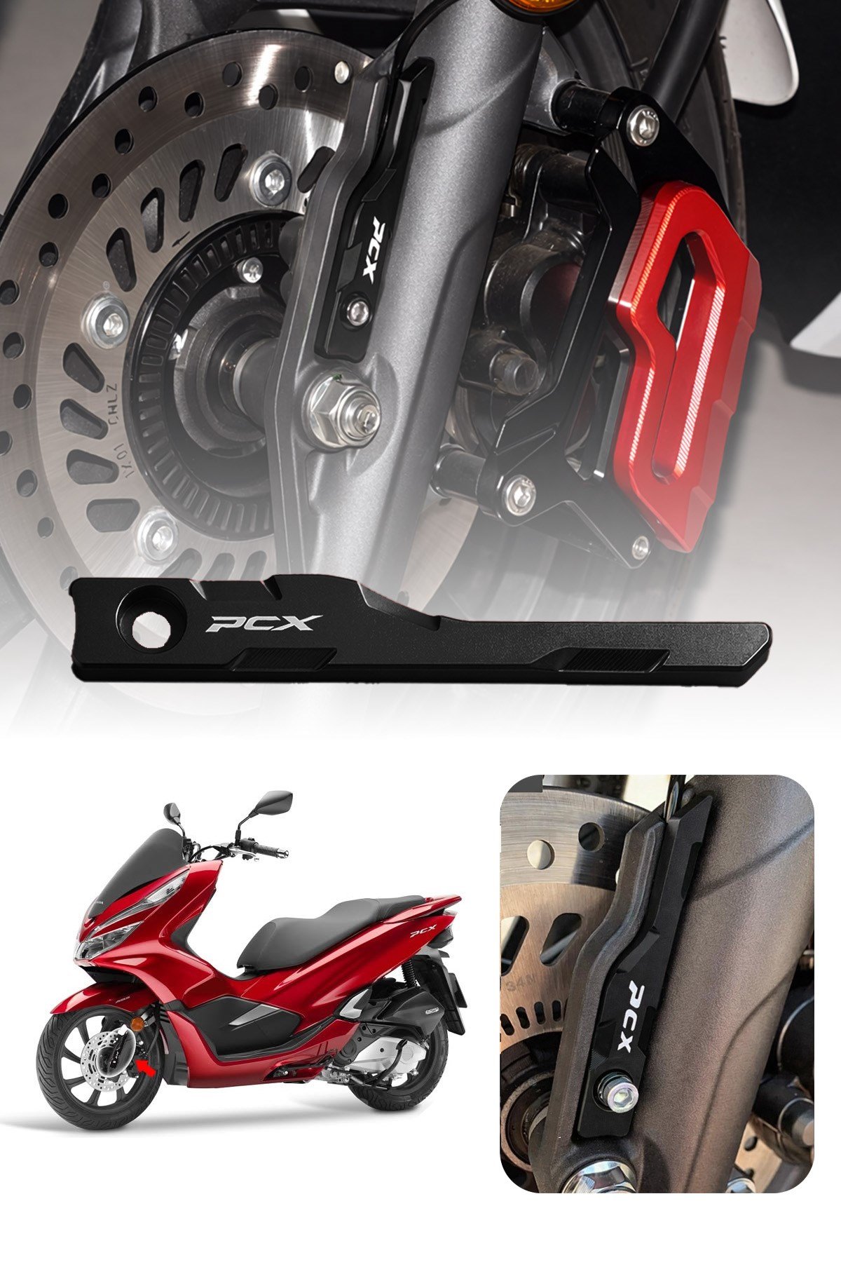 Honda Pcx Uyumlu Abs Sensör Koruma 2021-2026 Cnc Siyah
