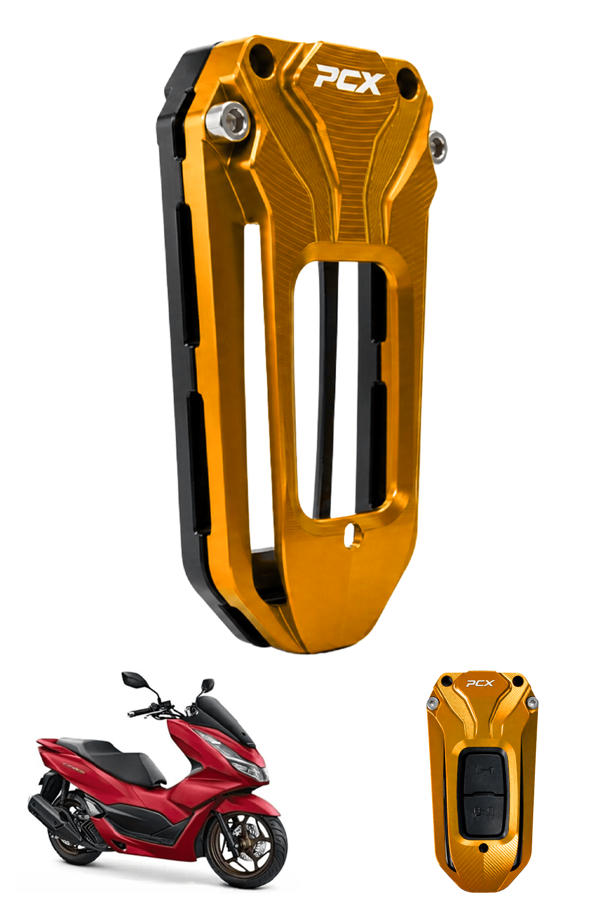 Honda Pcx Uyumlu Anahtar Kılıfı 2021-2026 Cnc Gold