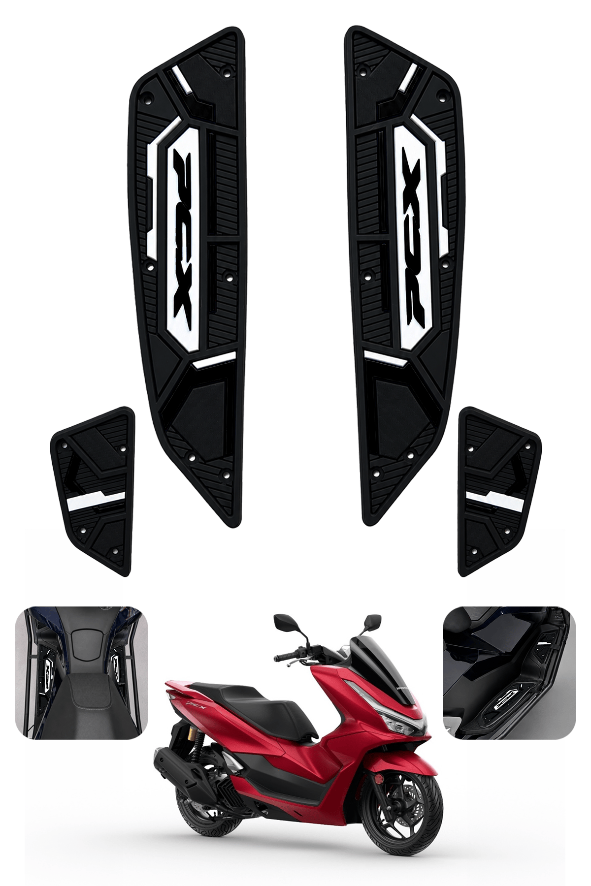 Honda Pcx Uyumlu Basamak Seti 2025-2026 Slikon Siyah