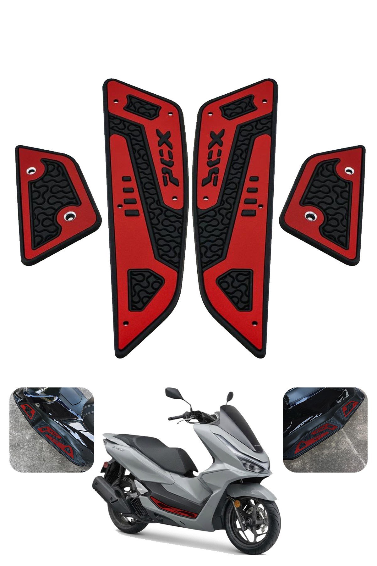 Honda Pcx Uyumlu Basamak Seti 2025 Cnc Kırmızı