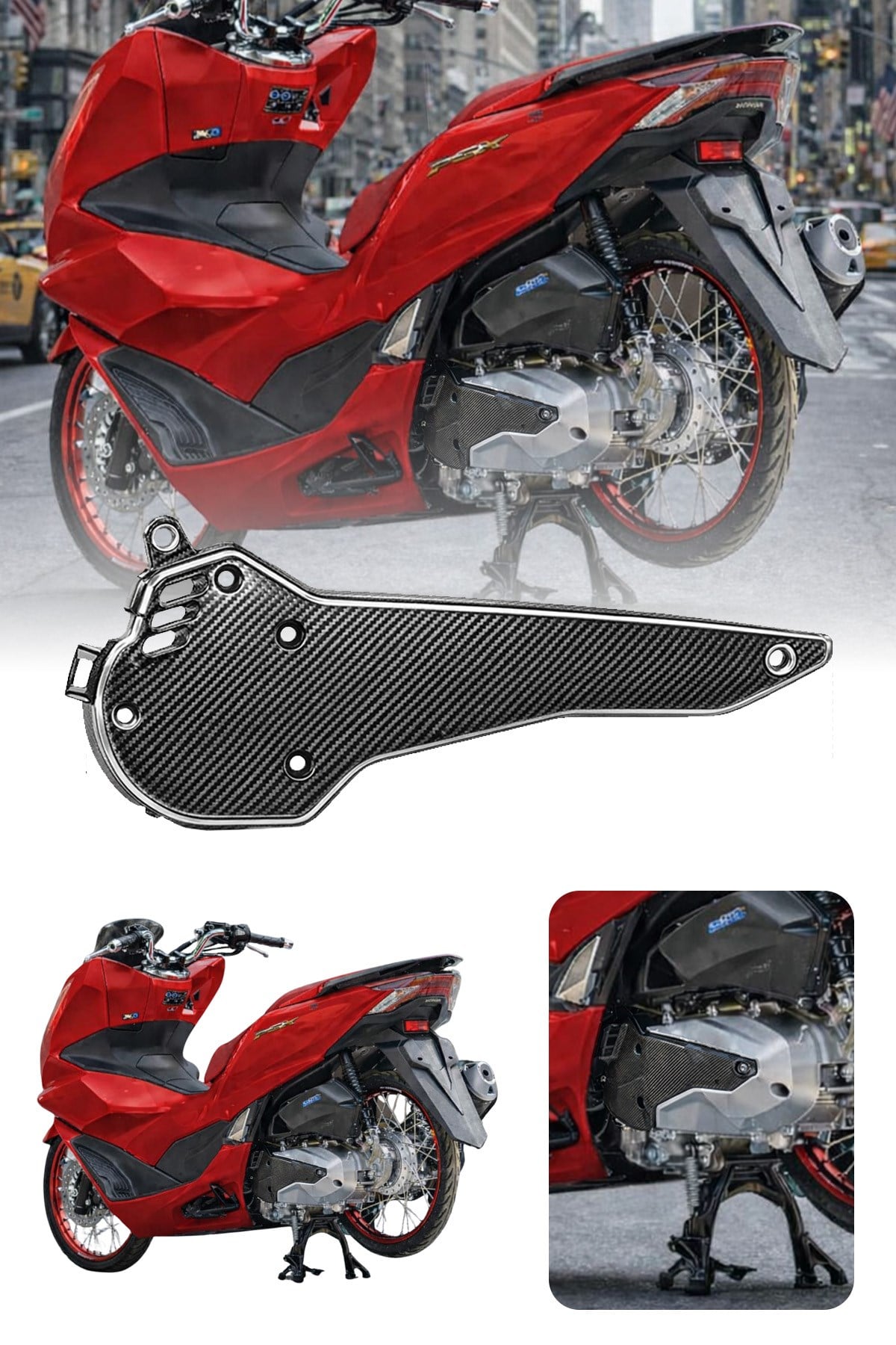 Honda Pcx Uyumlu Debriyaj Kapağı 2021-2026 Karbon Desen
