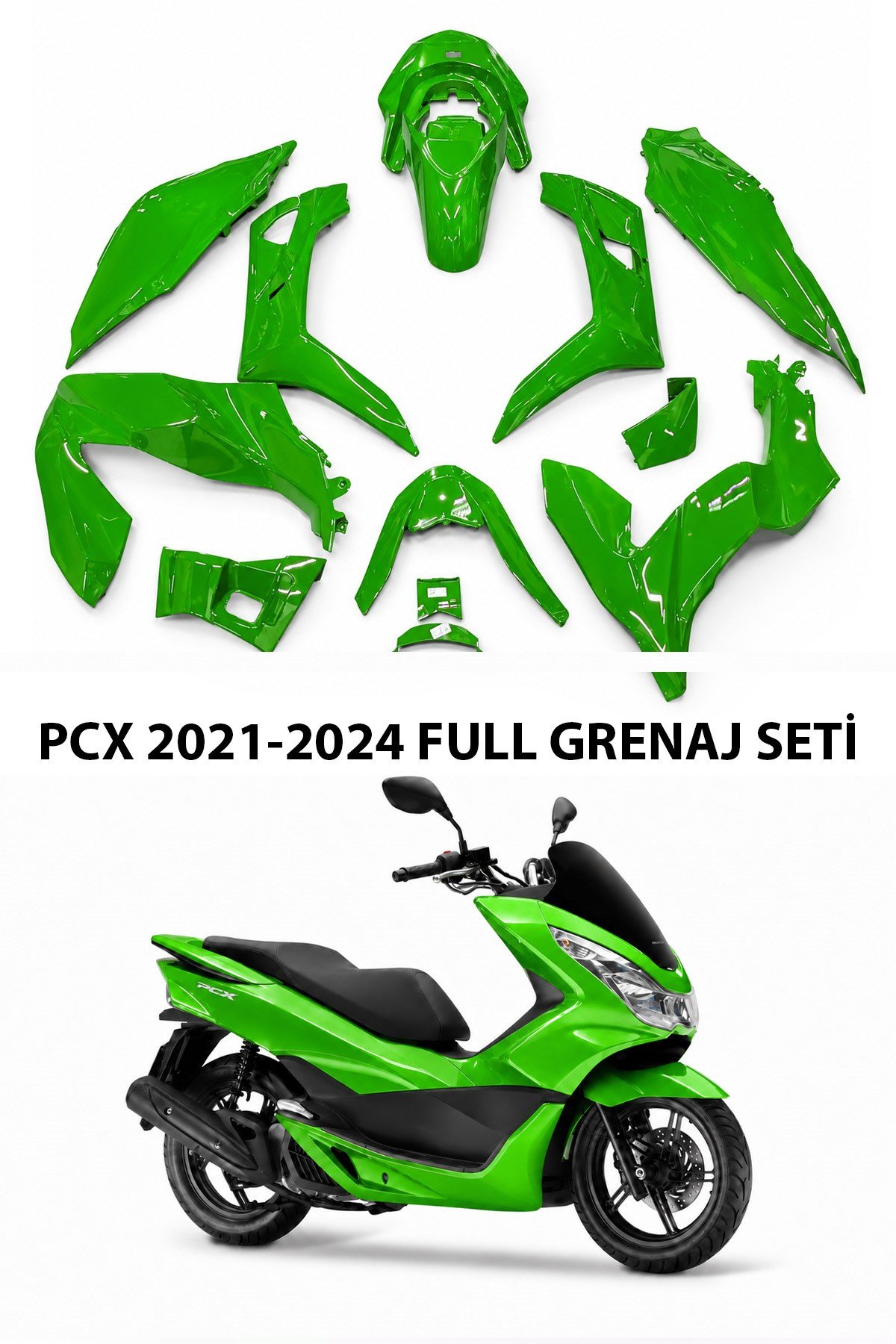 Honda Pcx Uyumlu Full Grenaj Seti 2021-2024 Yeşil
