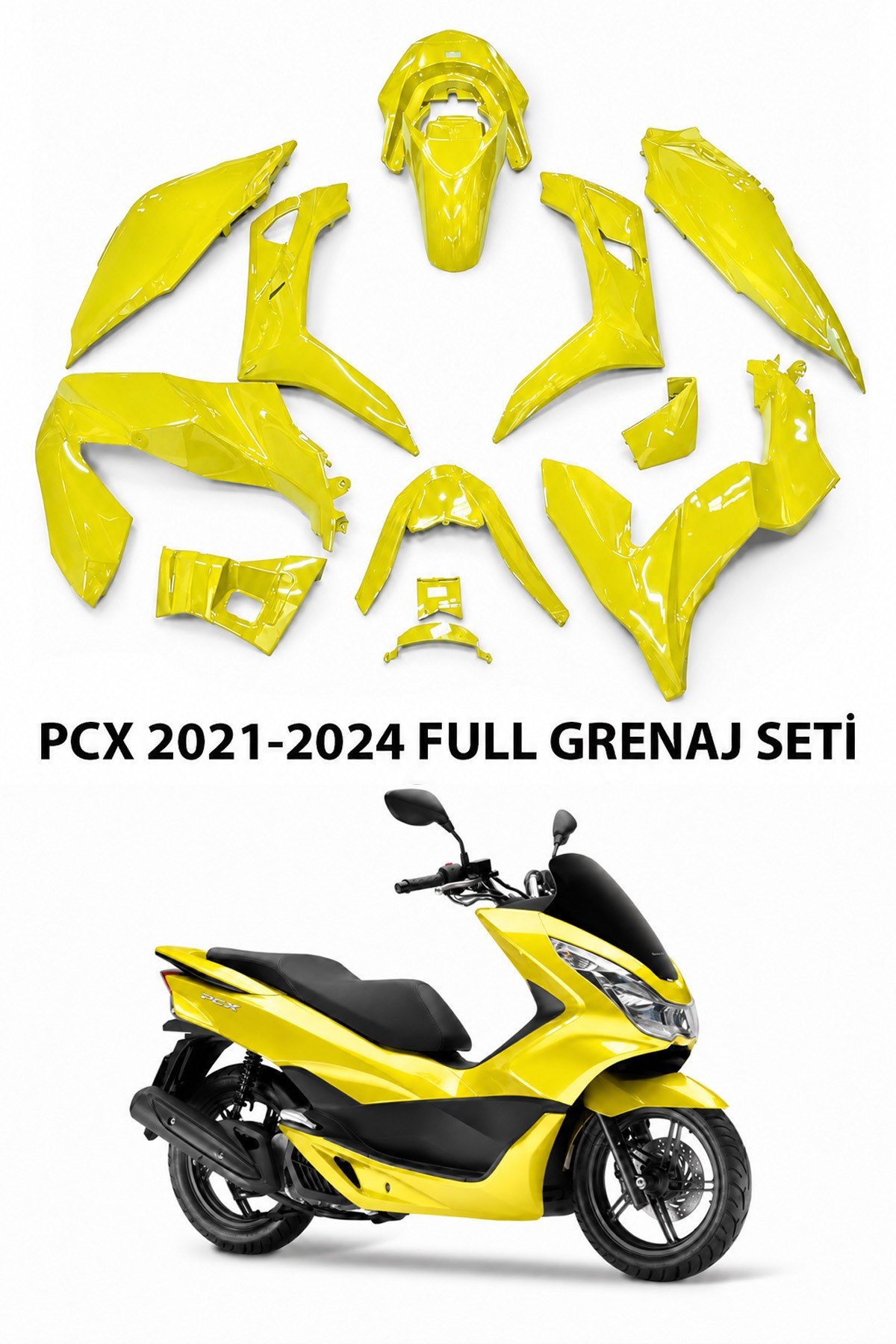 Honda Pcx Uyumlu Full Grenaj Seti 2021-2024 Sarı