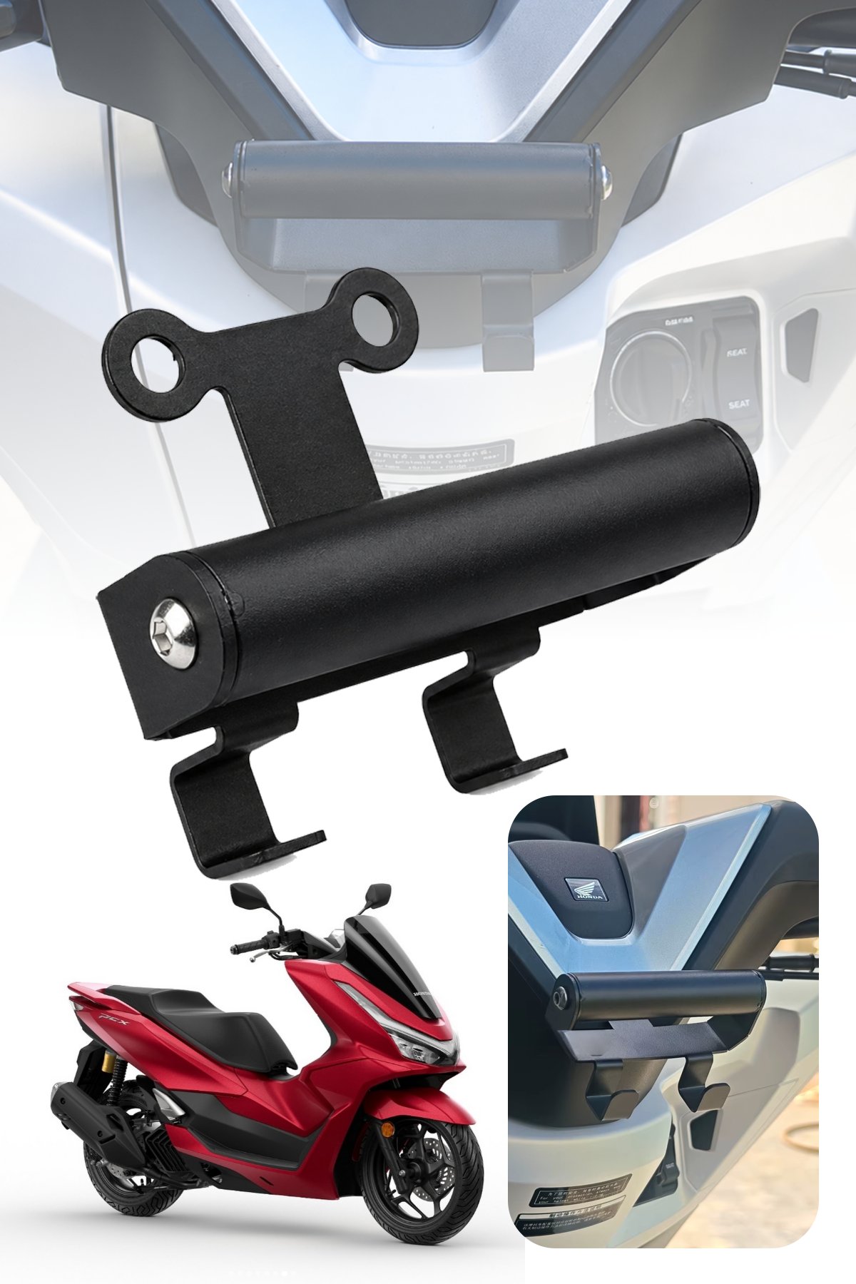 Honda Pcx Uyumlu Gidon Orta Bar 2025-2026 Cnc Siyah